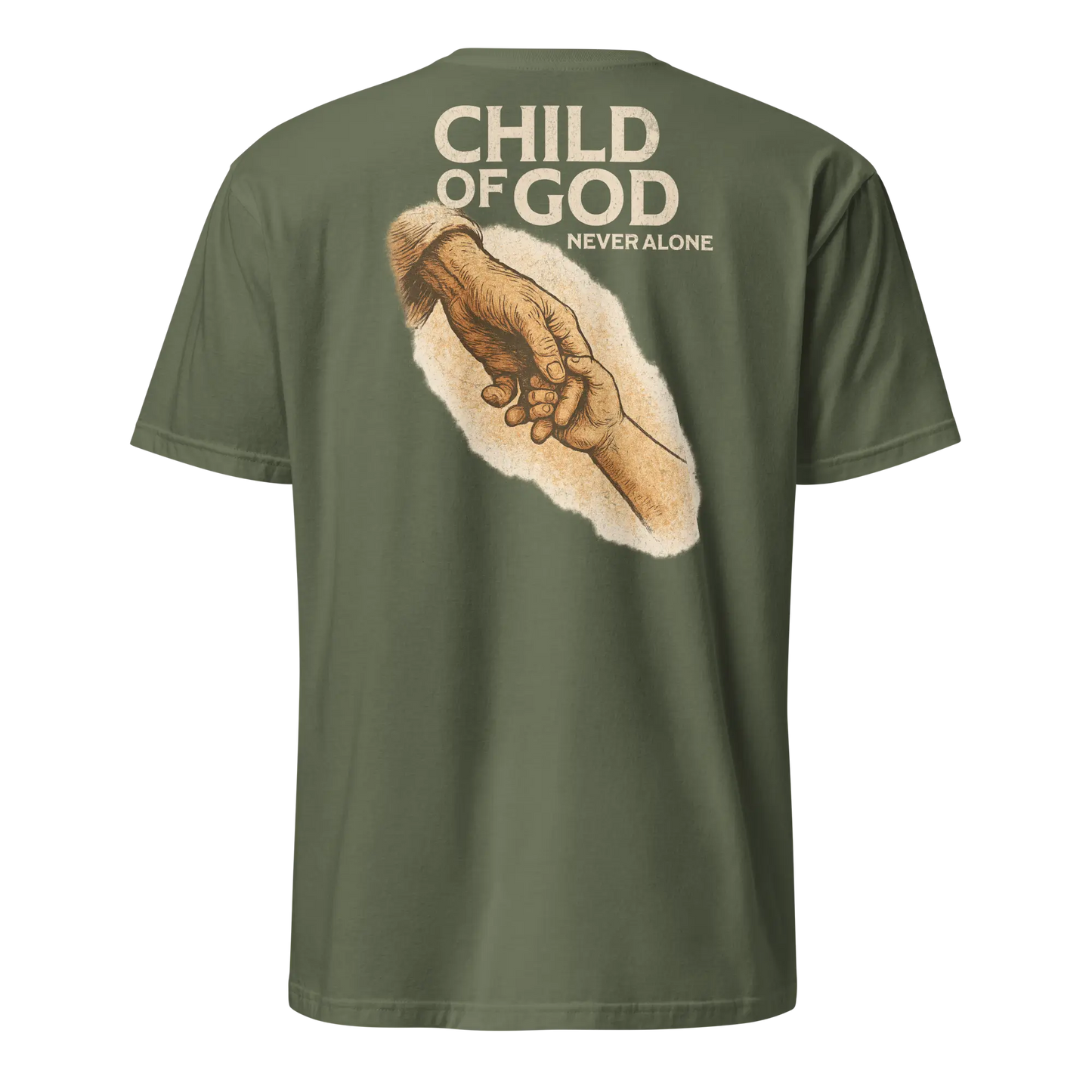 child of god green shirt