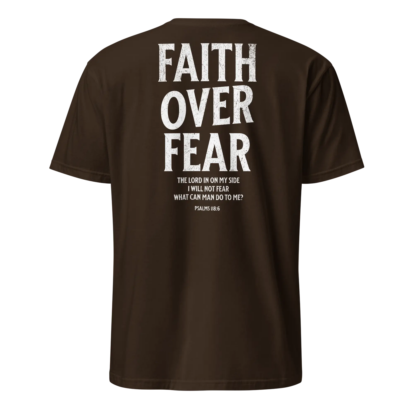 faith over fear brown shirt