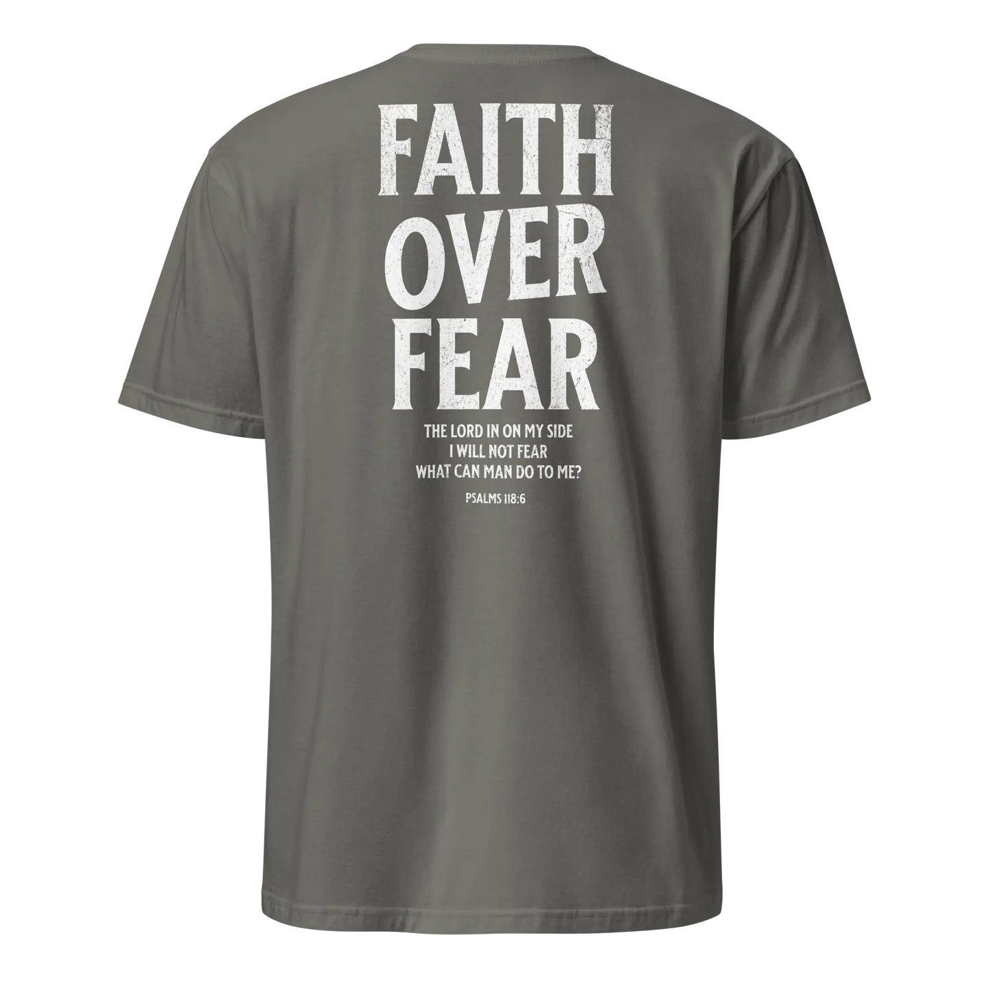 faith over fear charcoal shirt