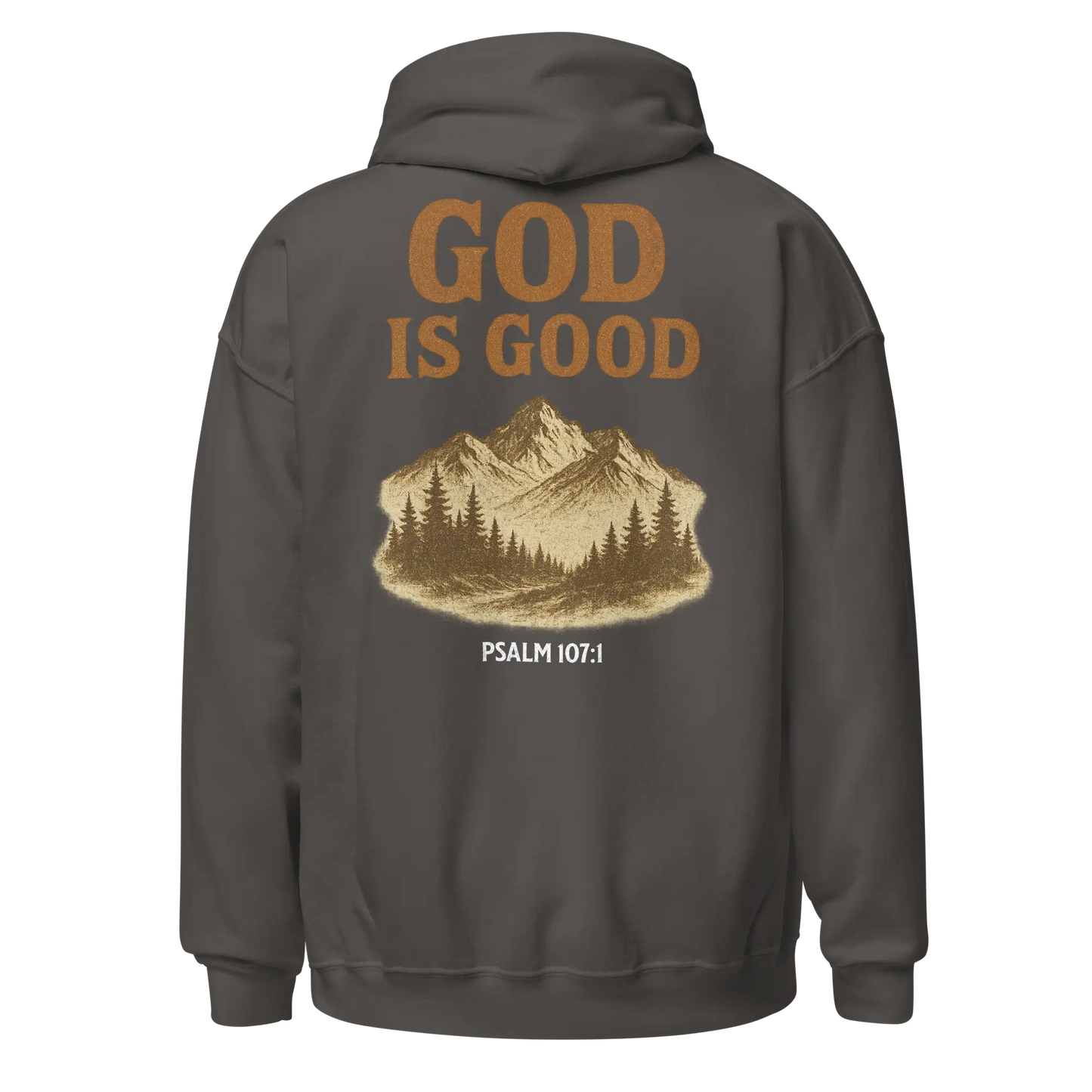 god is good charcoal hoodie