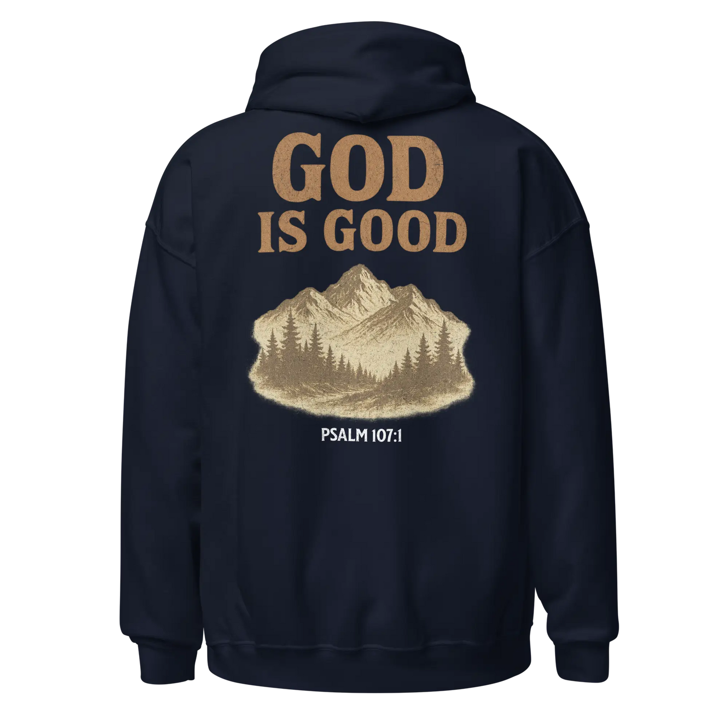 god is good navy hoodie