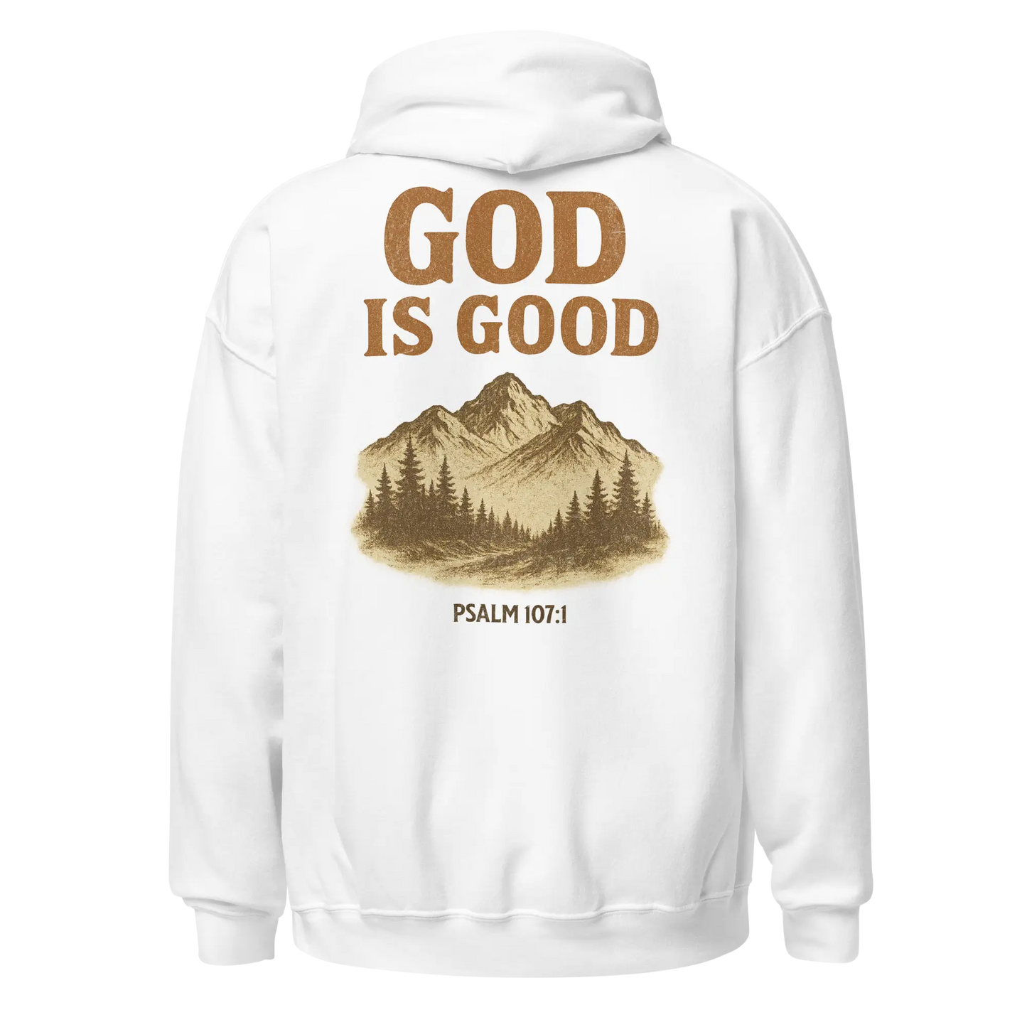 god is good white hoodie