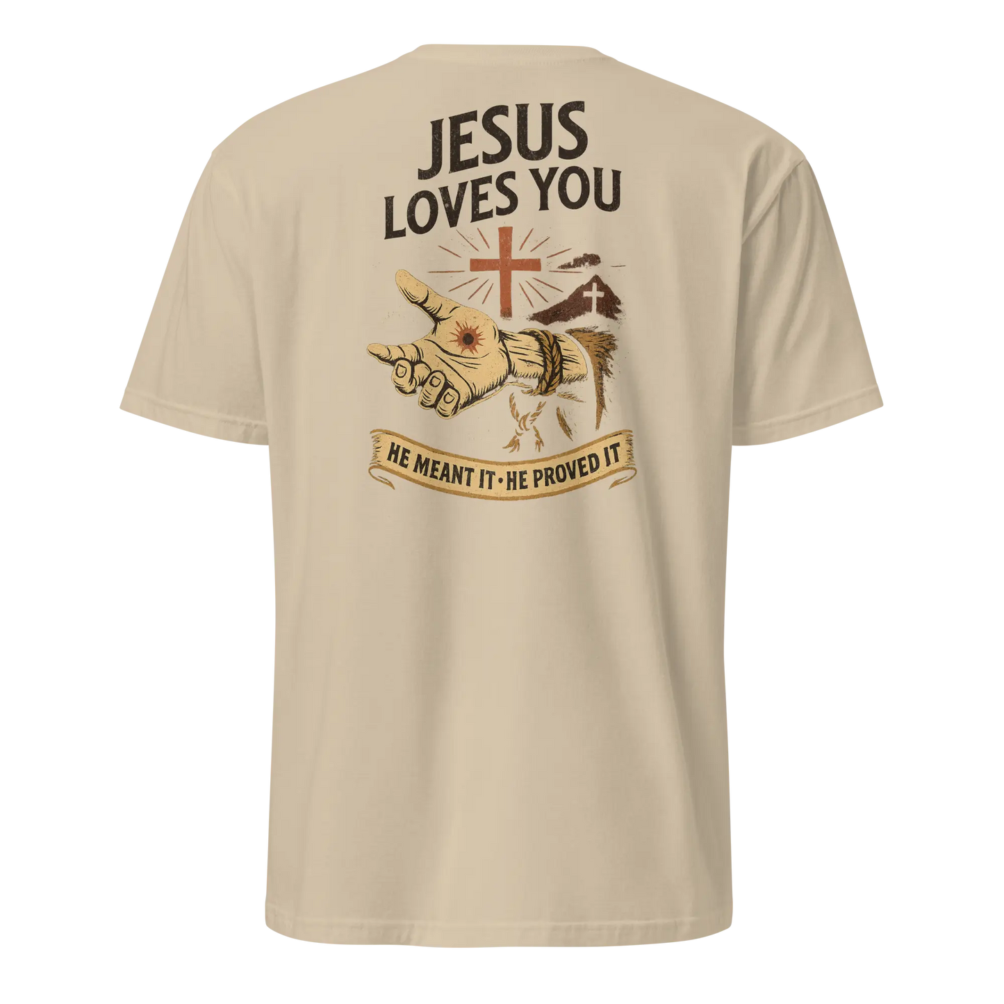 jesus loves you beige shirt
