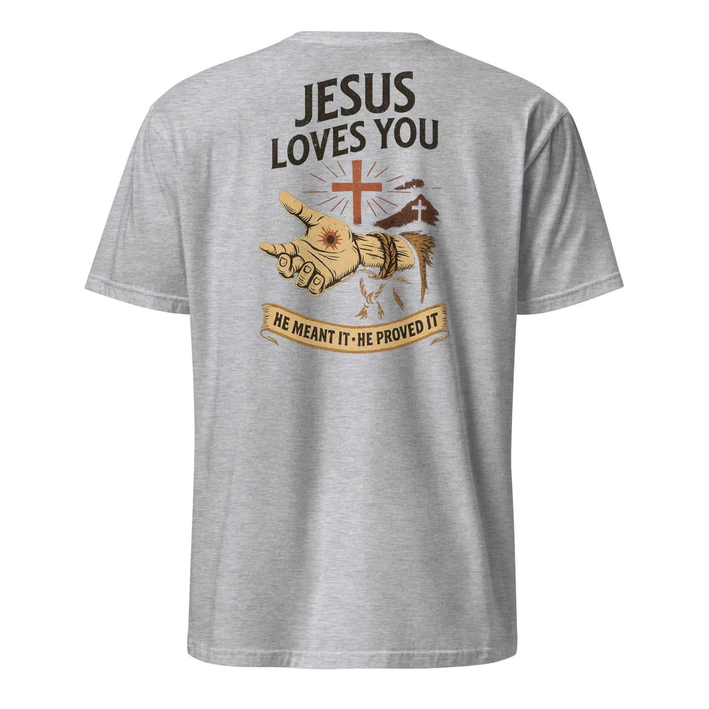 jesus loves you gray shirt