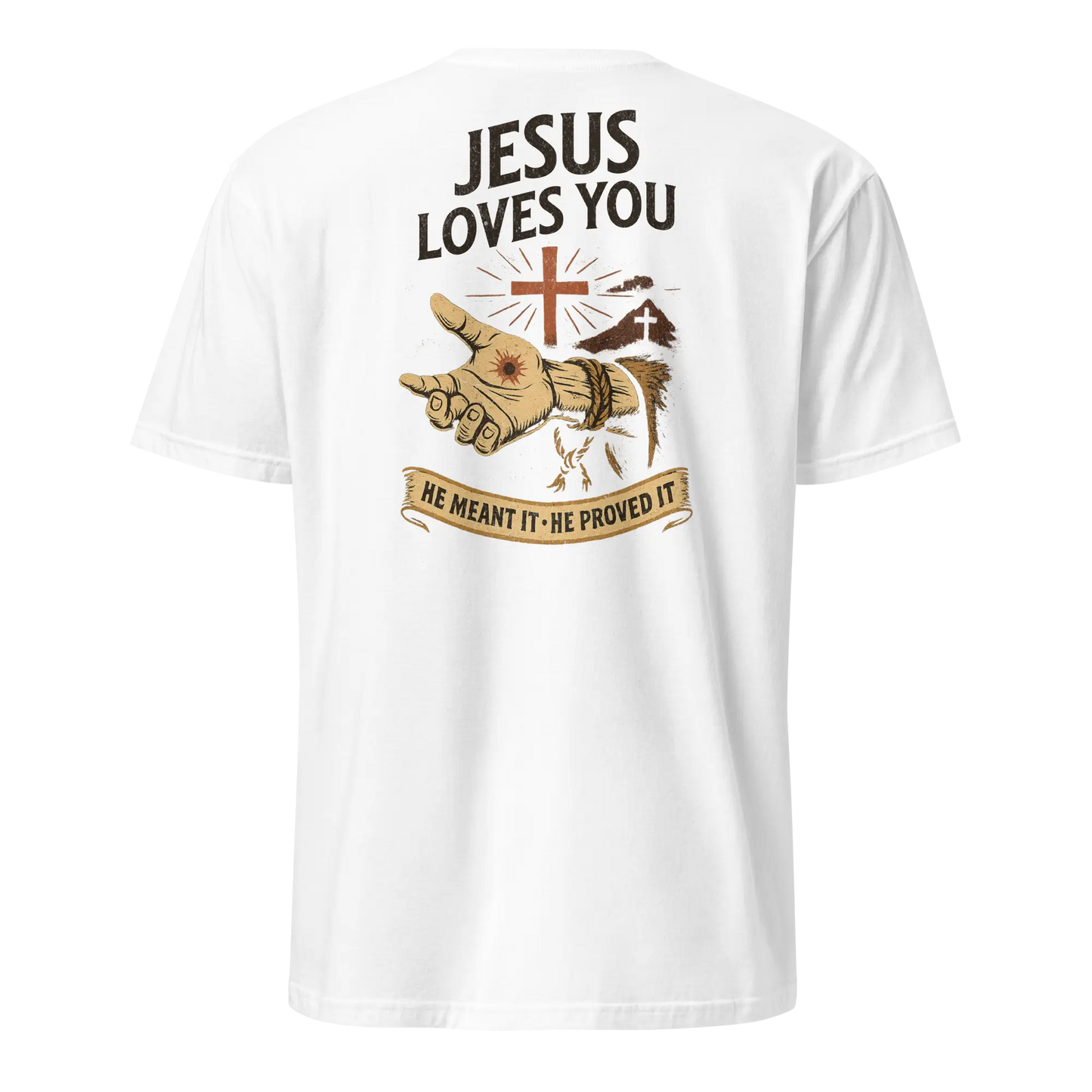 jesus loves you white shirt
