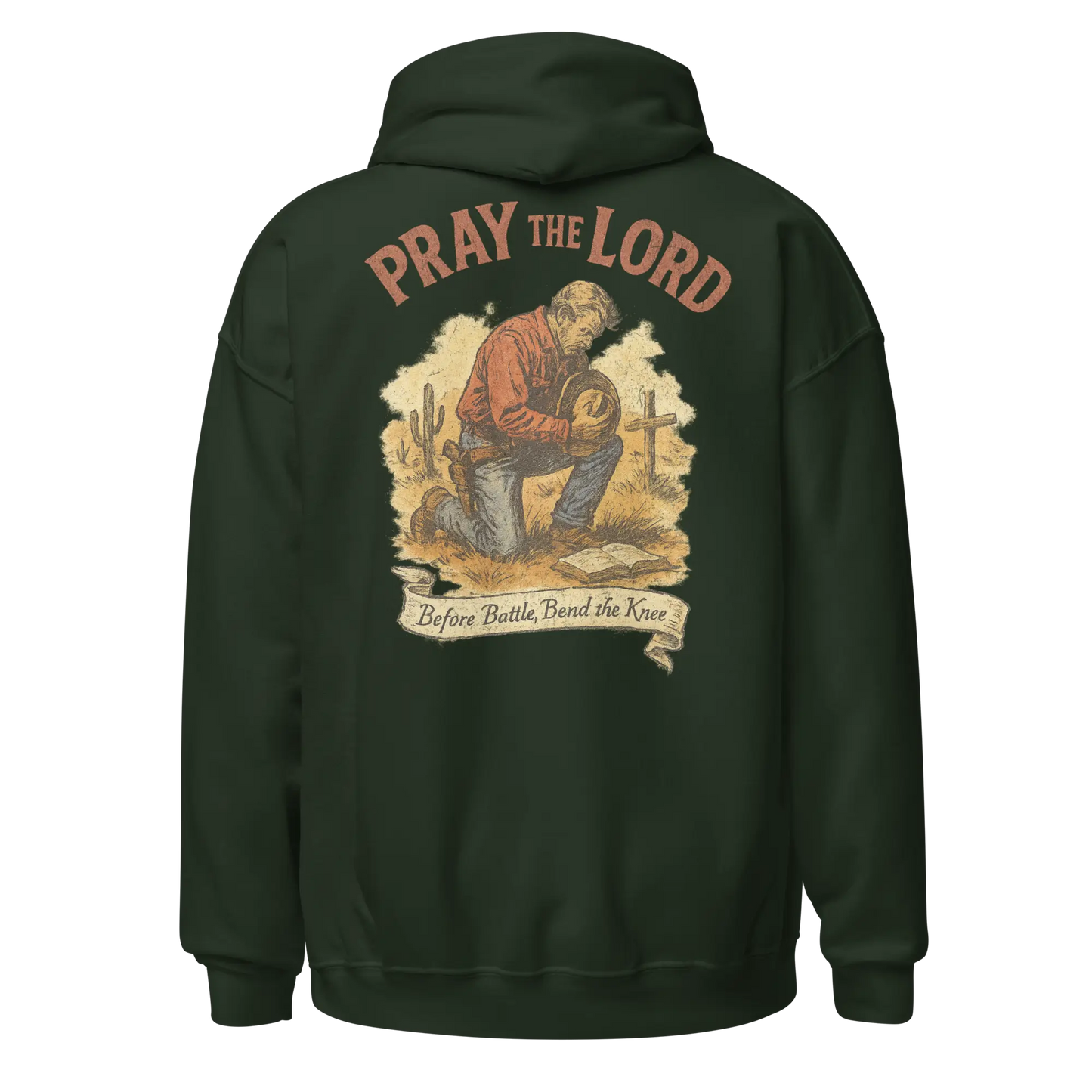 pray the lord green hoodie