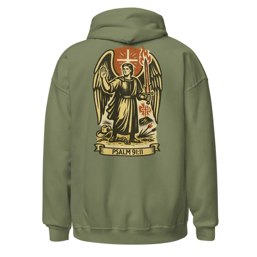 military green angel hoodie