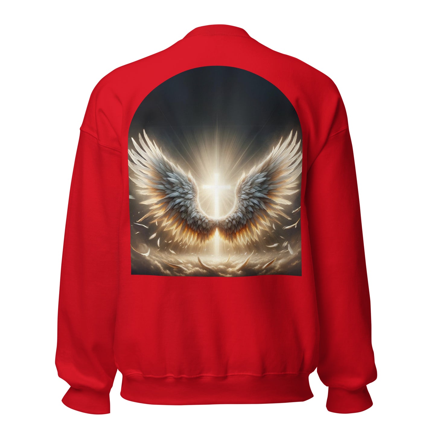 angel wings sweatshirt red