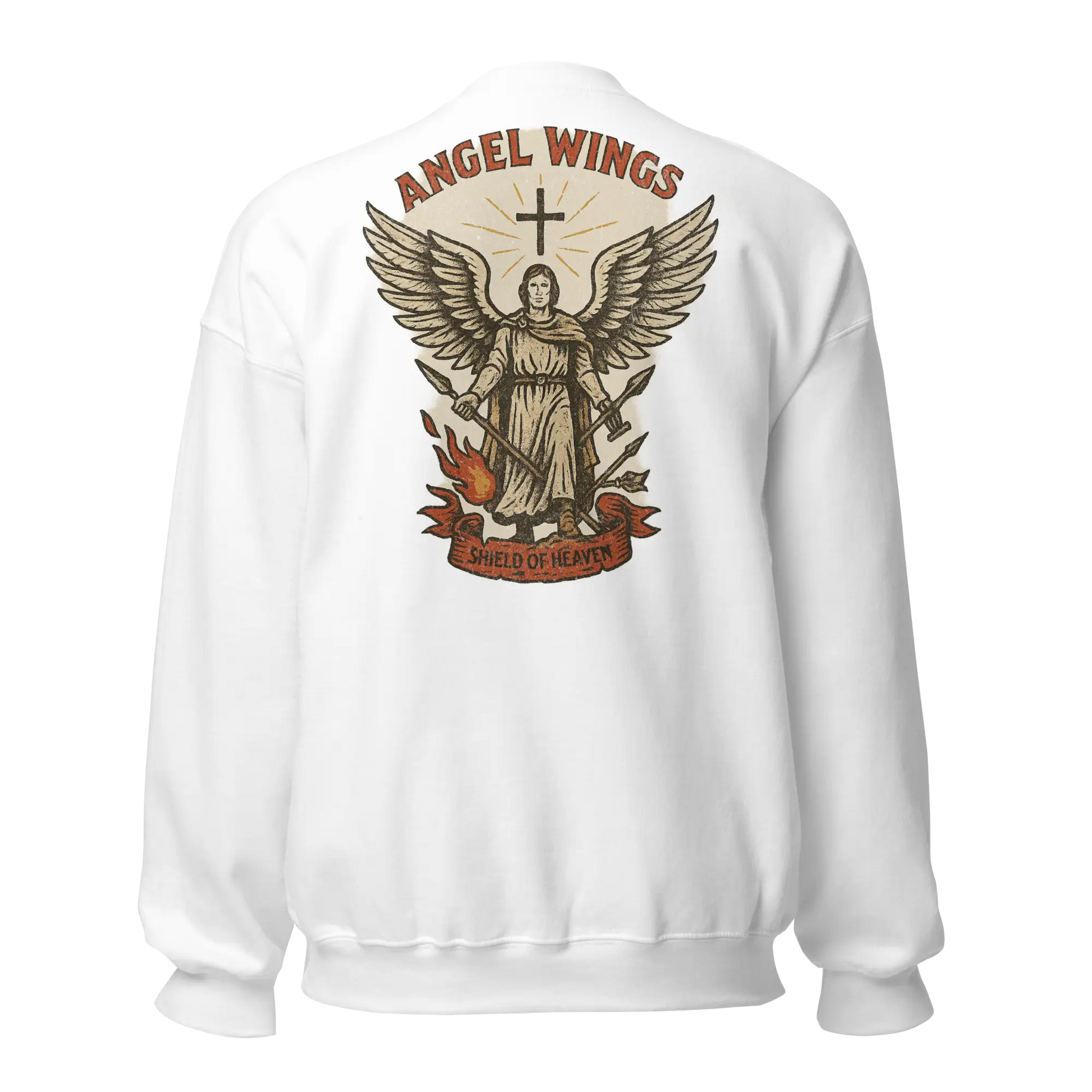 angel wings white sweatshirt