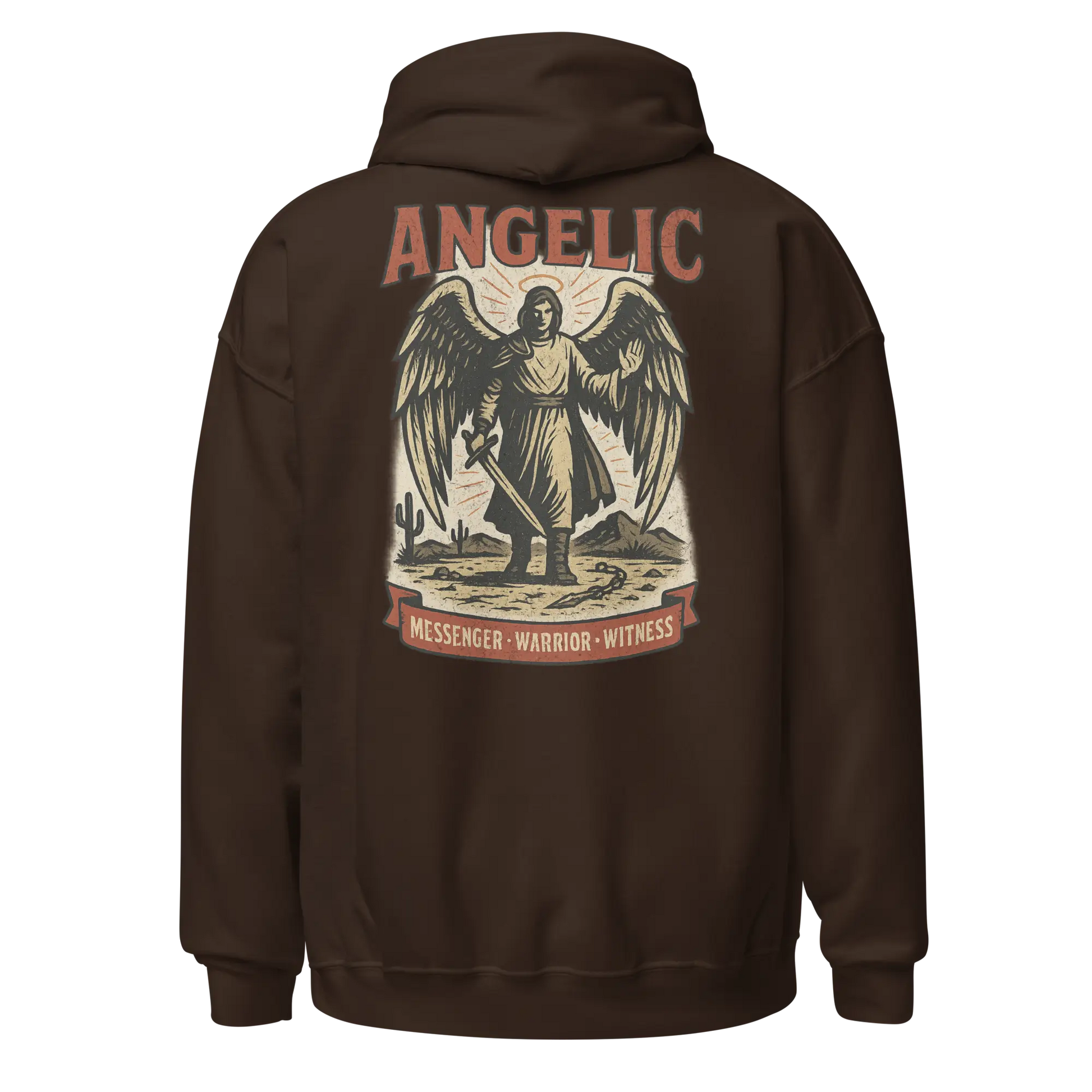 brown angelic hoodie