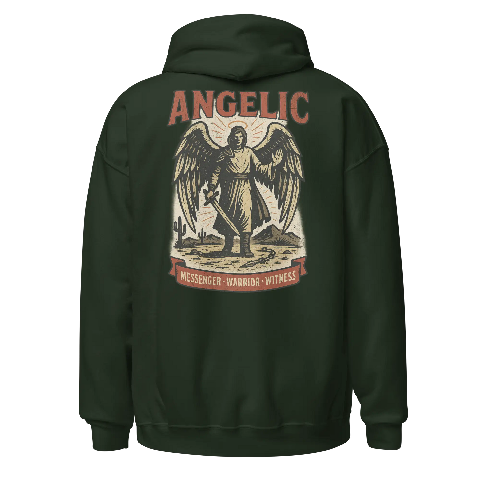 green angelic hoodie