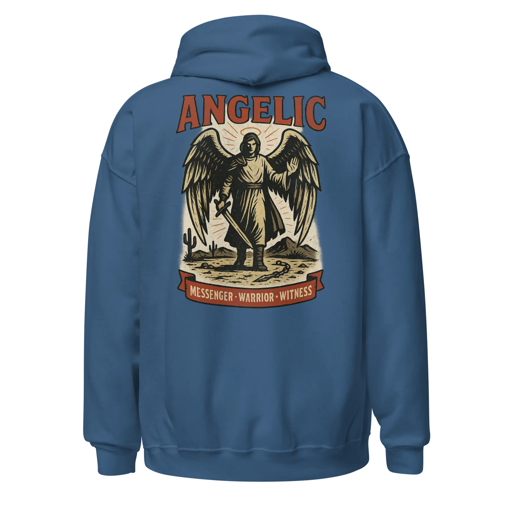 indigo blue angelic hoodie