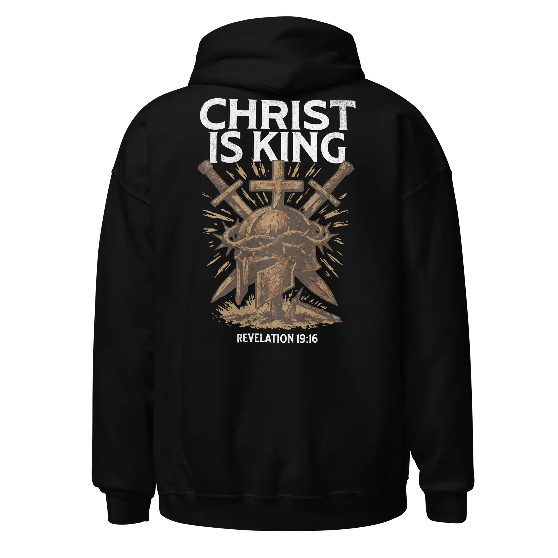 christ is king black hoodie