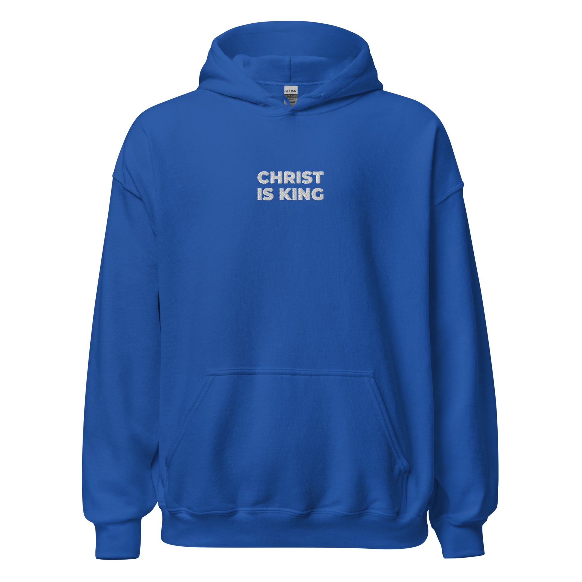 christ is king hoodie blue