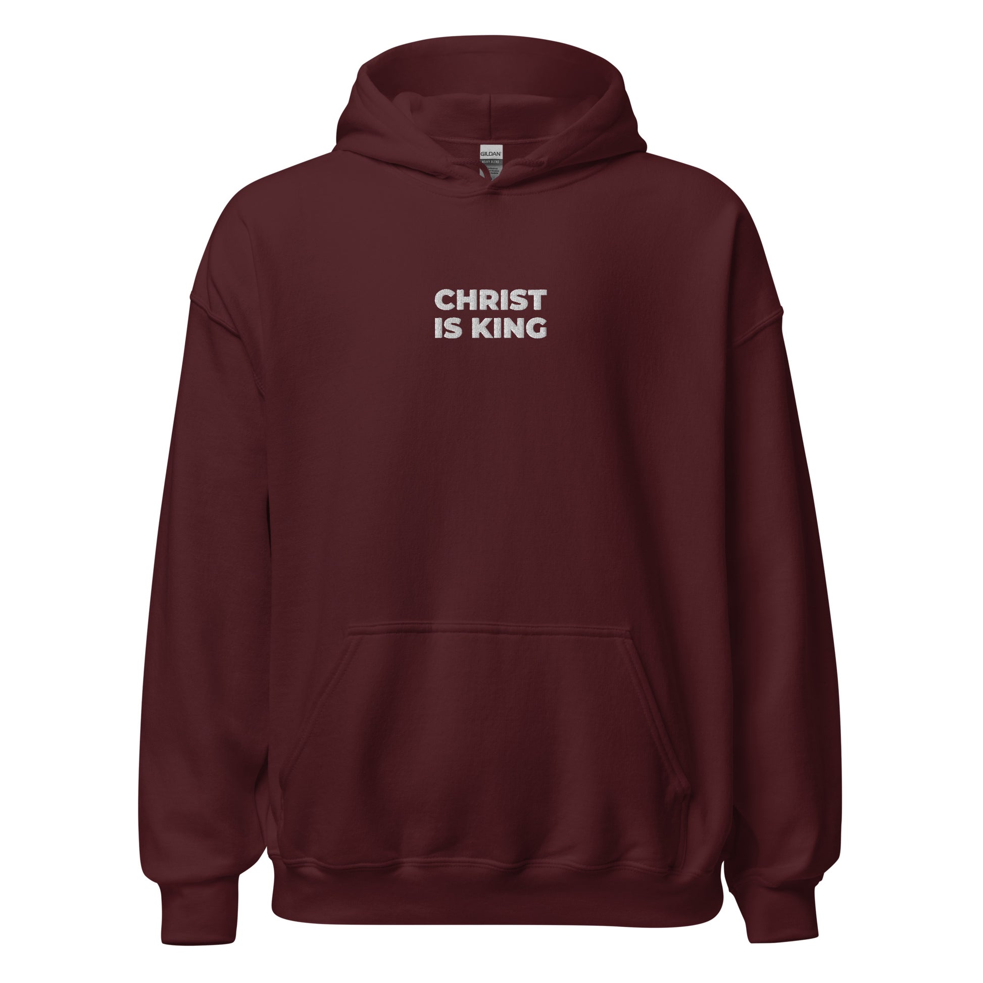 christ is king hoodie maroon