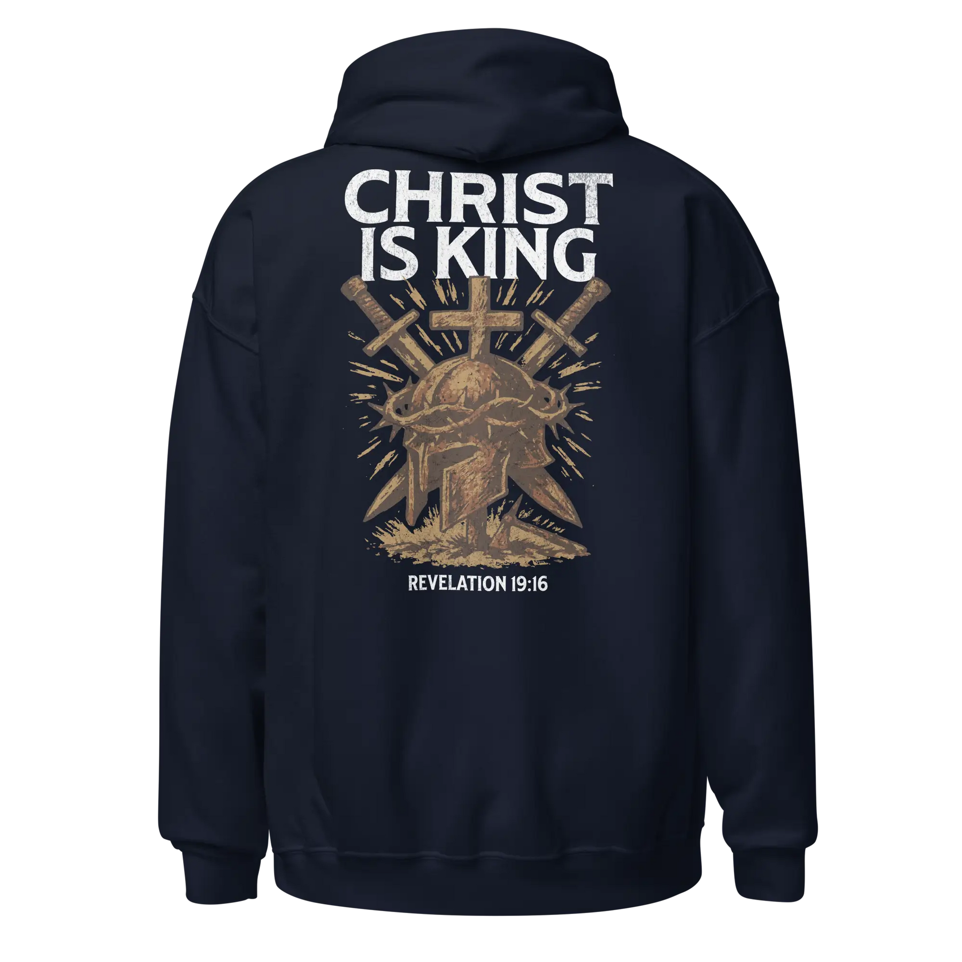 christ is king navy hoodie