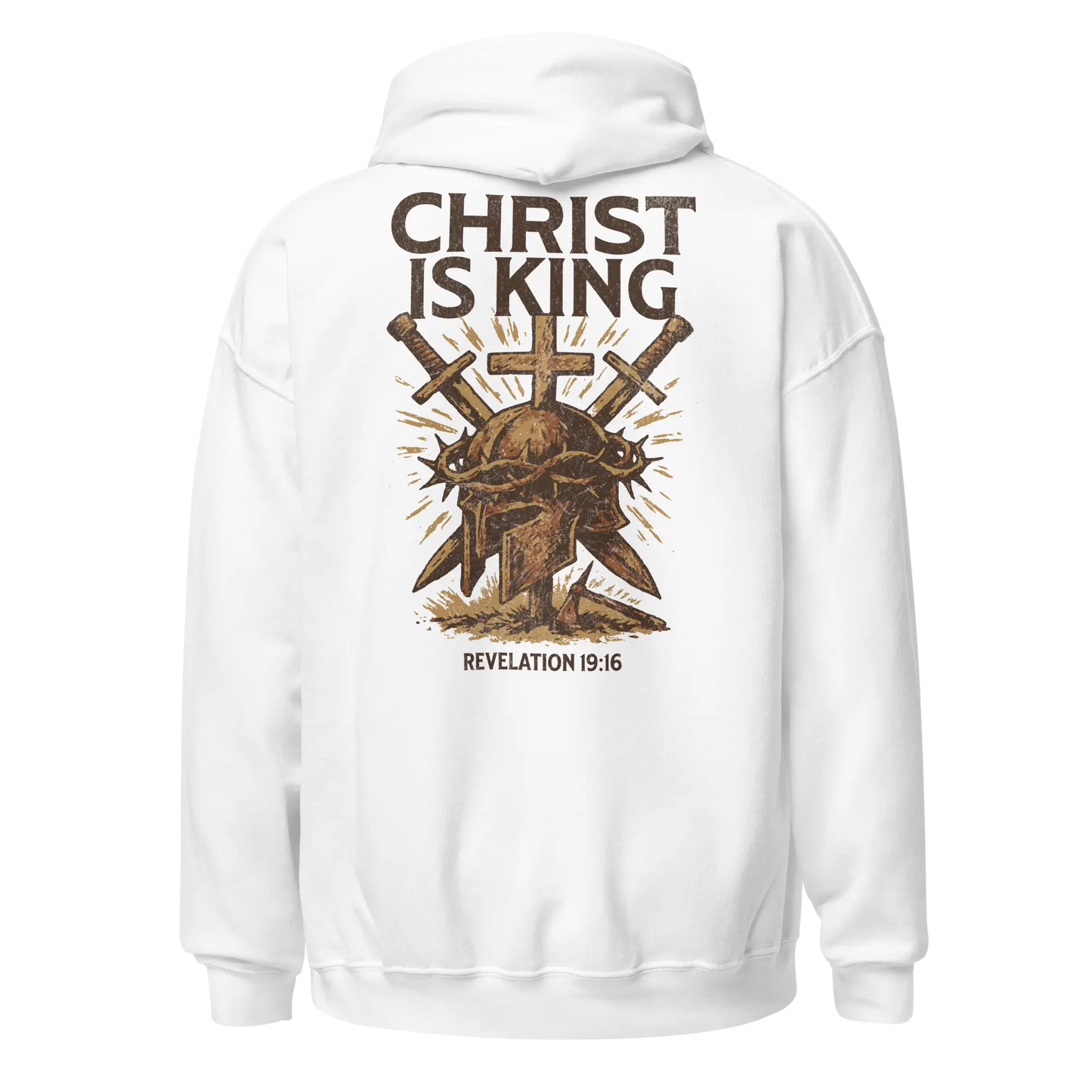 christ is king white hoodie