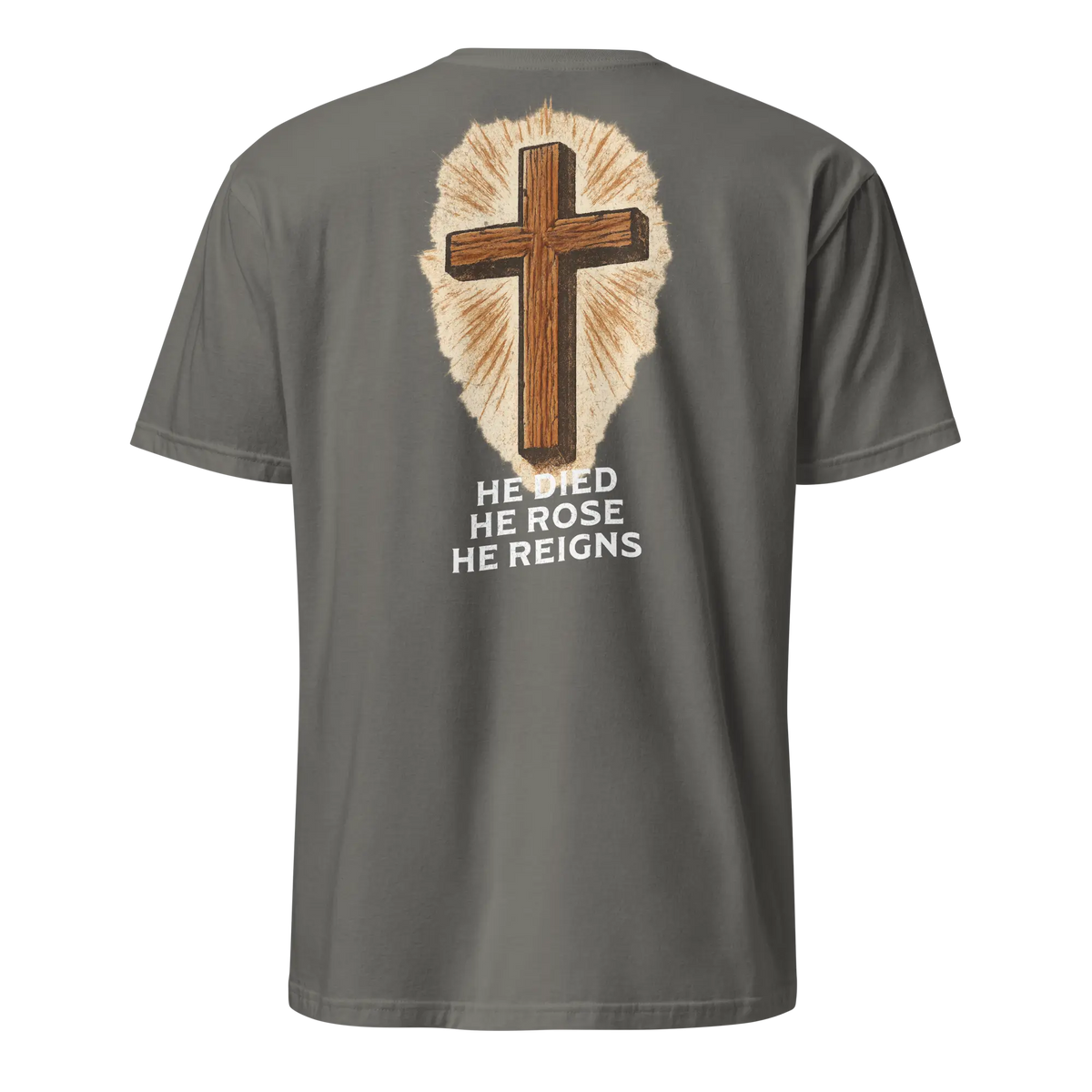christian cross charcoal shirt