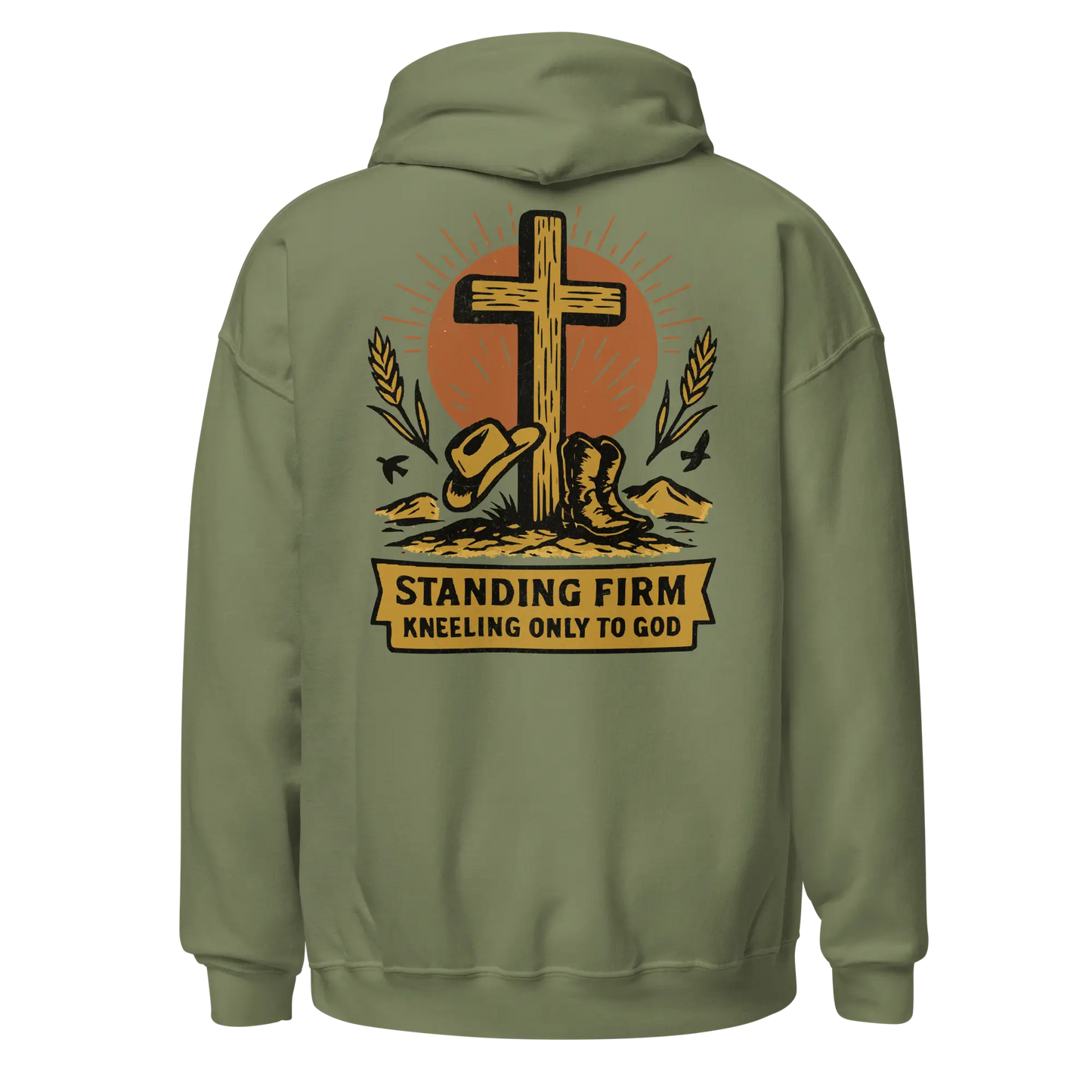 christian green hoodie