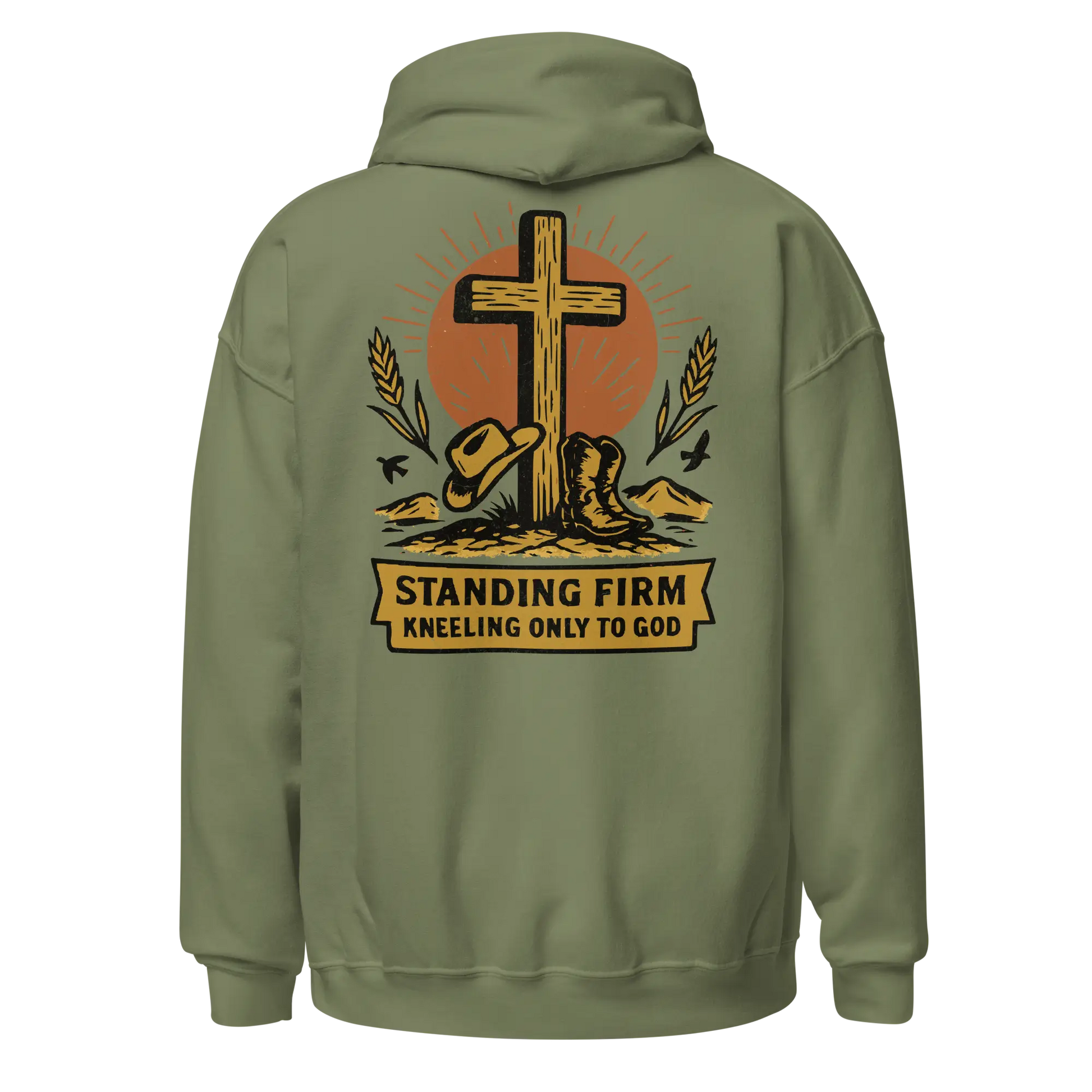 christian green hoodie