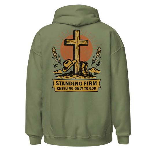 christian green hoodie