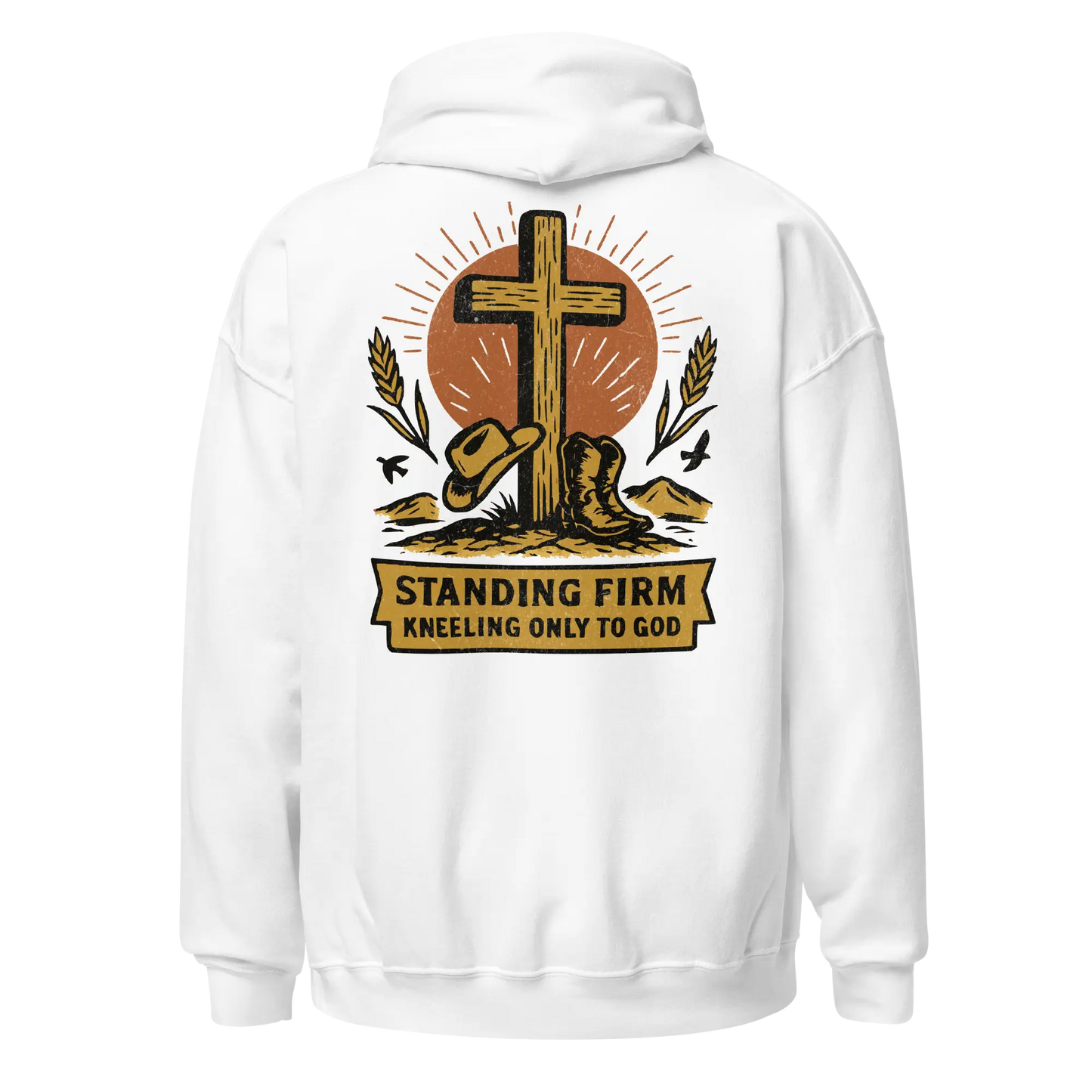 christian white hoodie