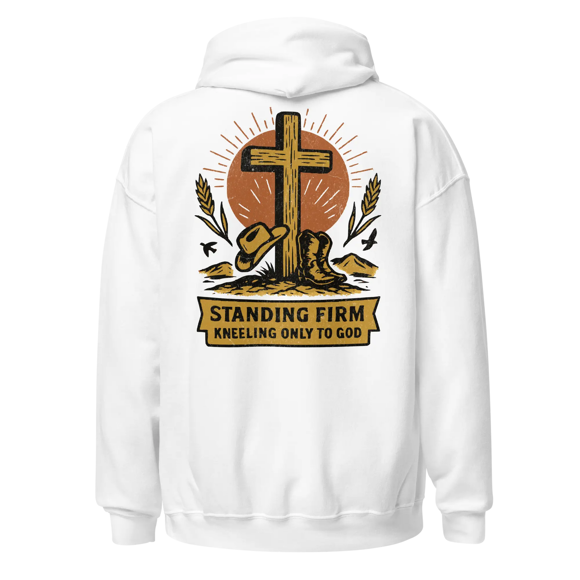 christian white hoodie