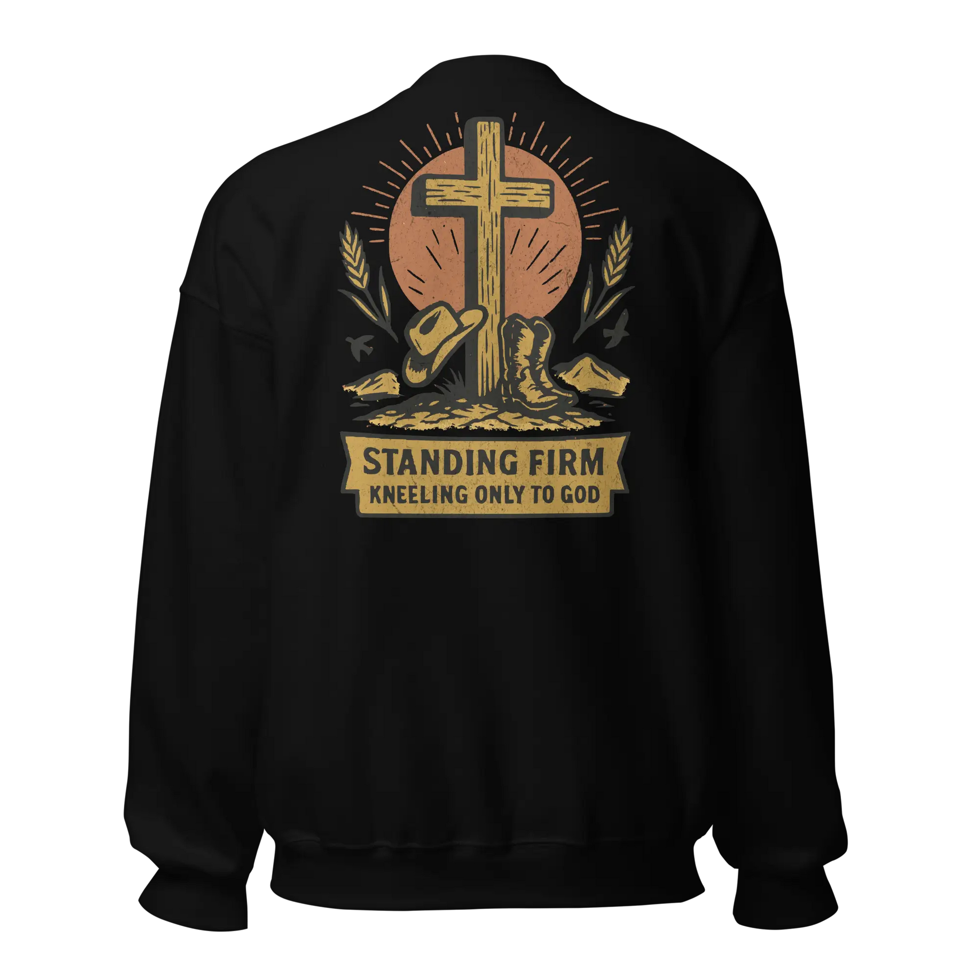 christian black sweatshirt