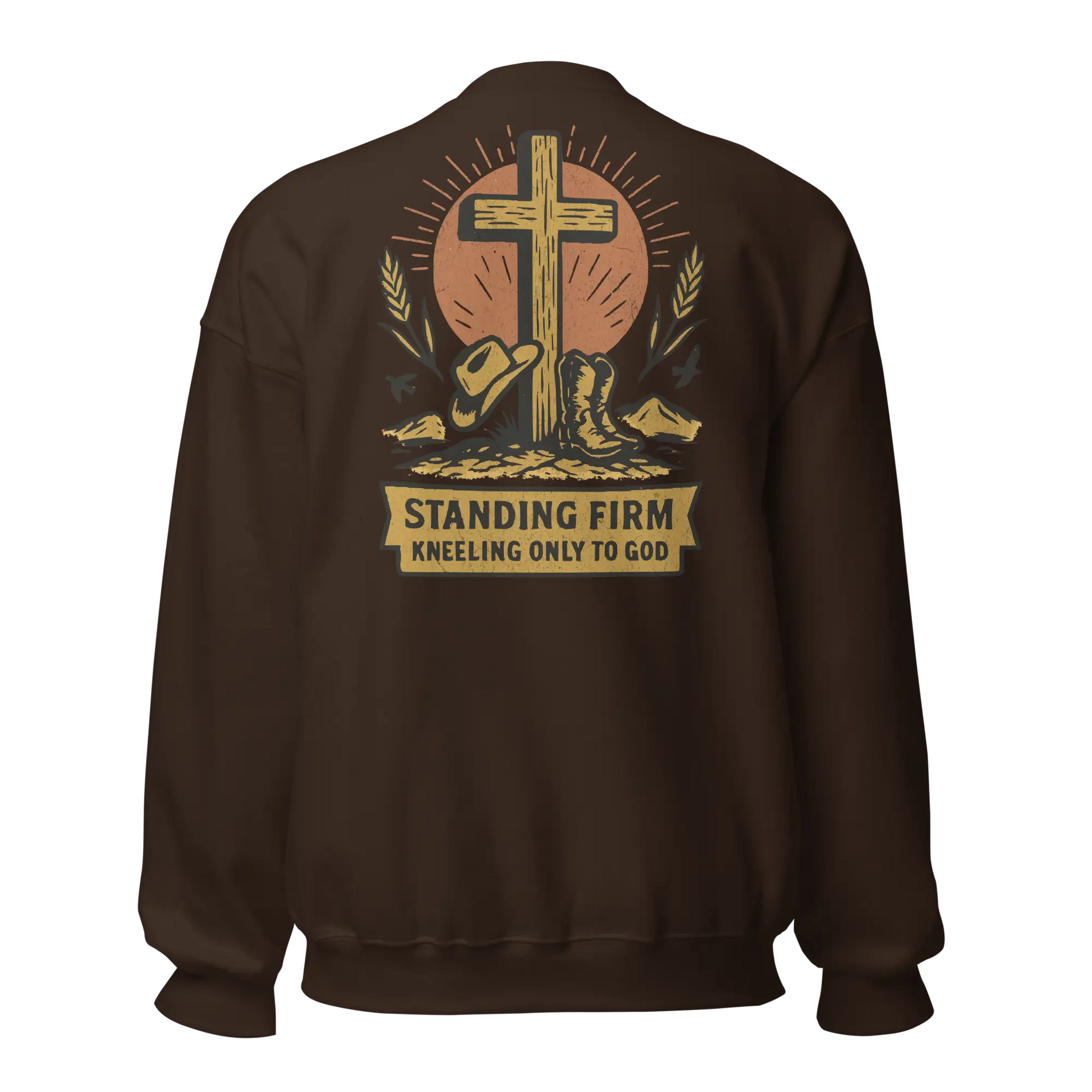 christian brown sweatshirt