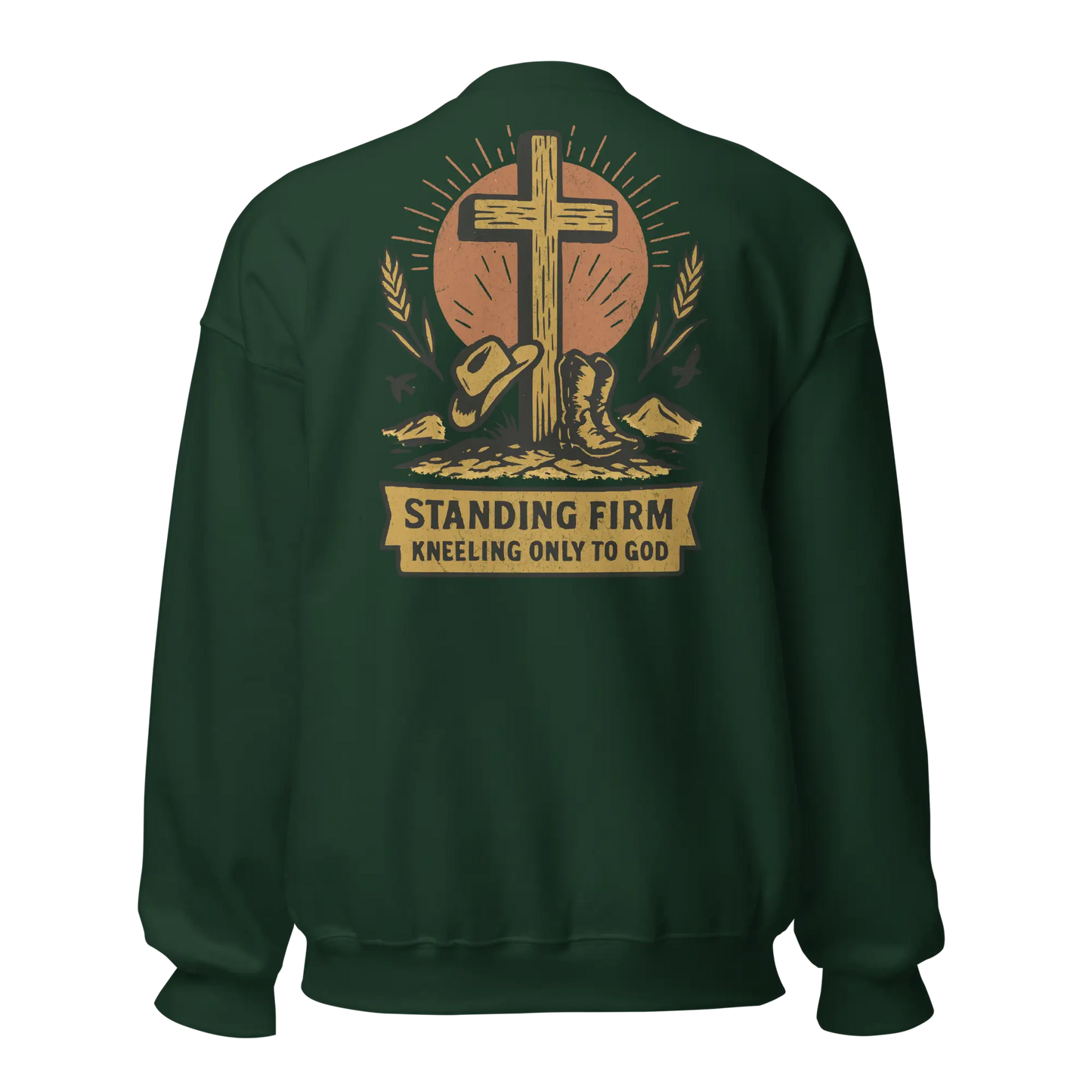 christian green sweatshirt