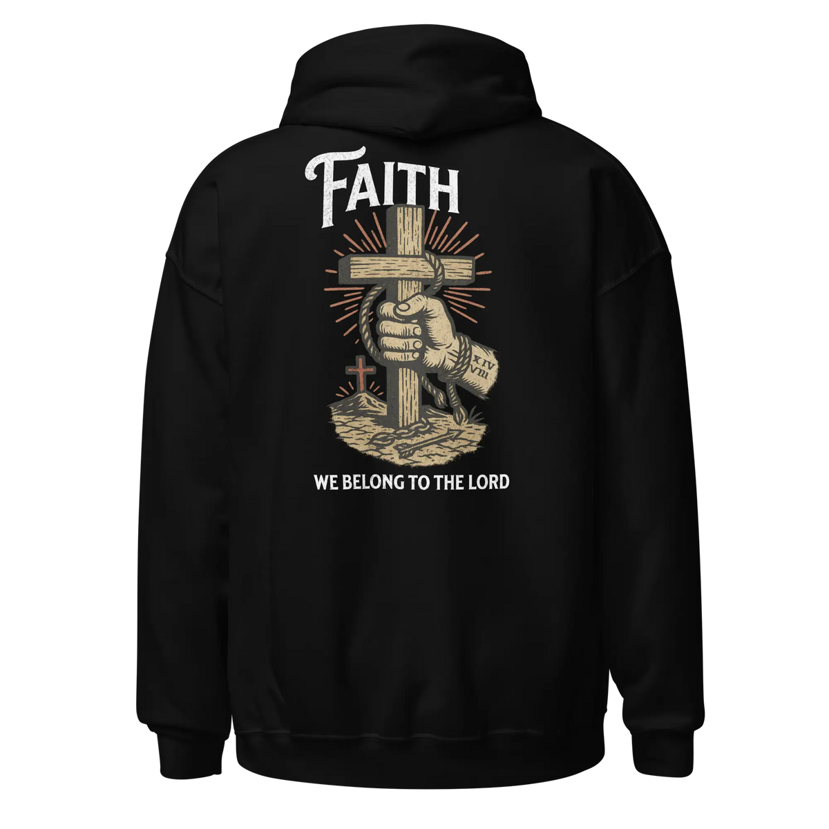 black faith hoodie