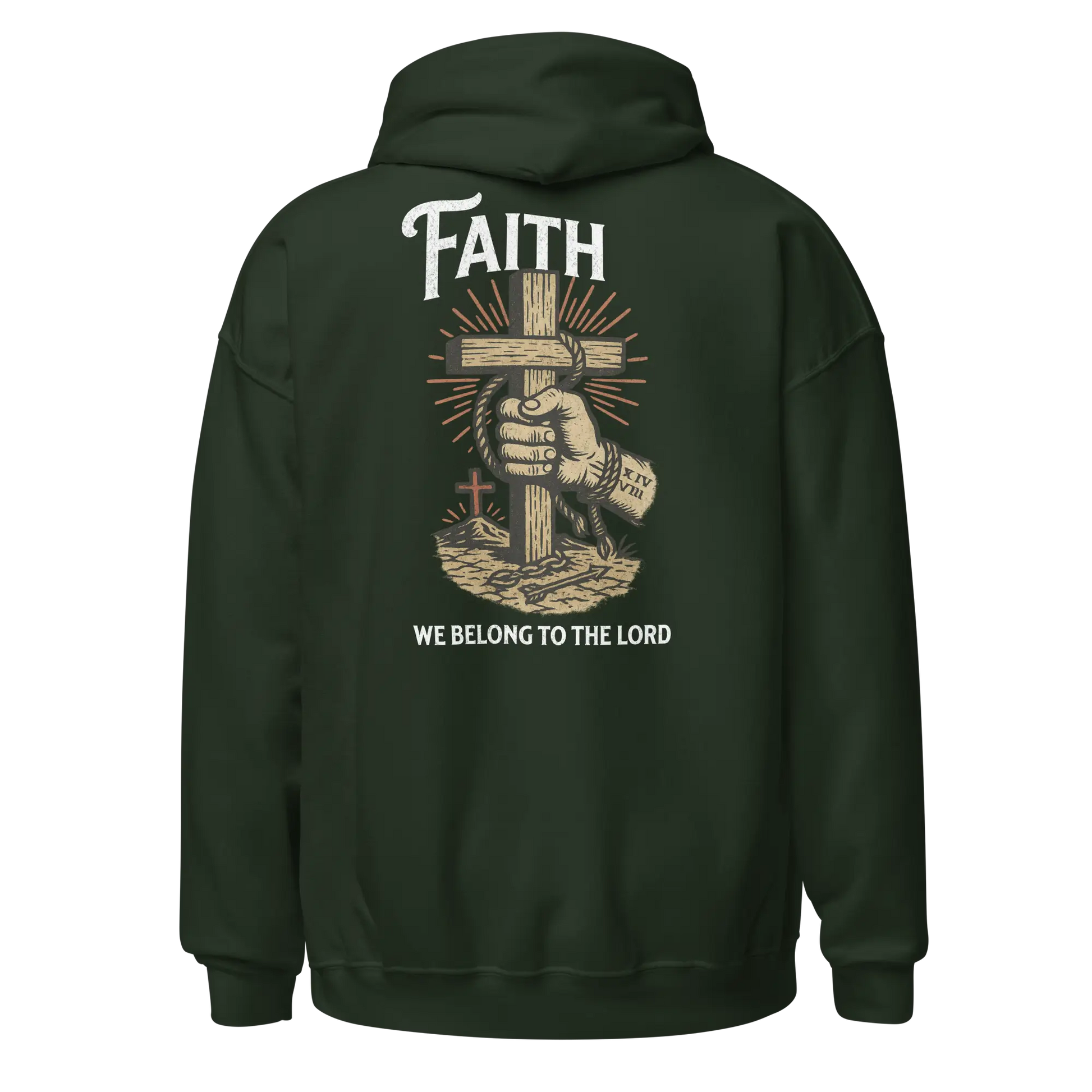 dark green faith hoodie