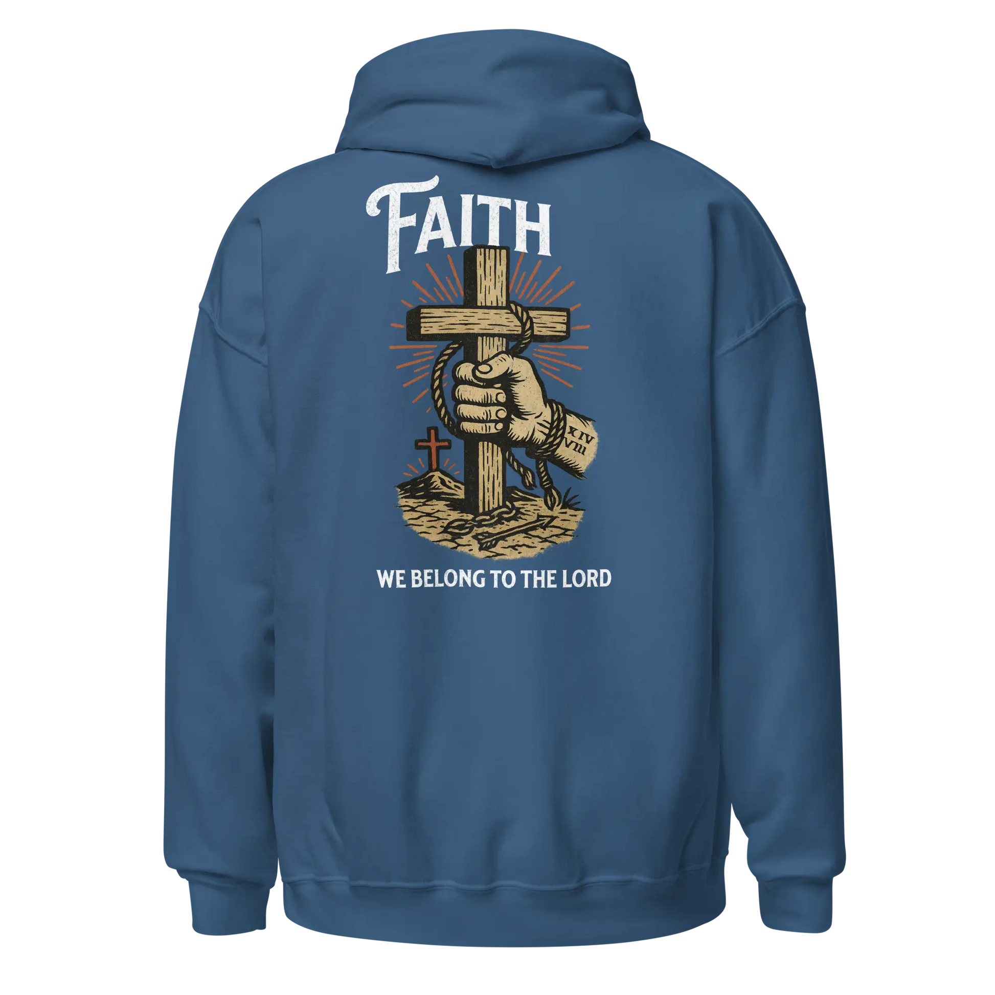 blue faith hoodie