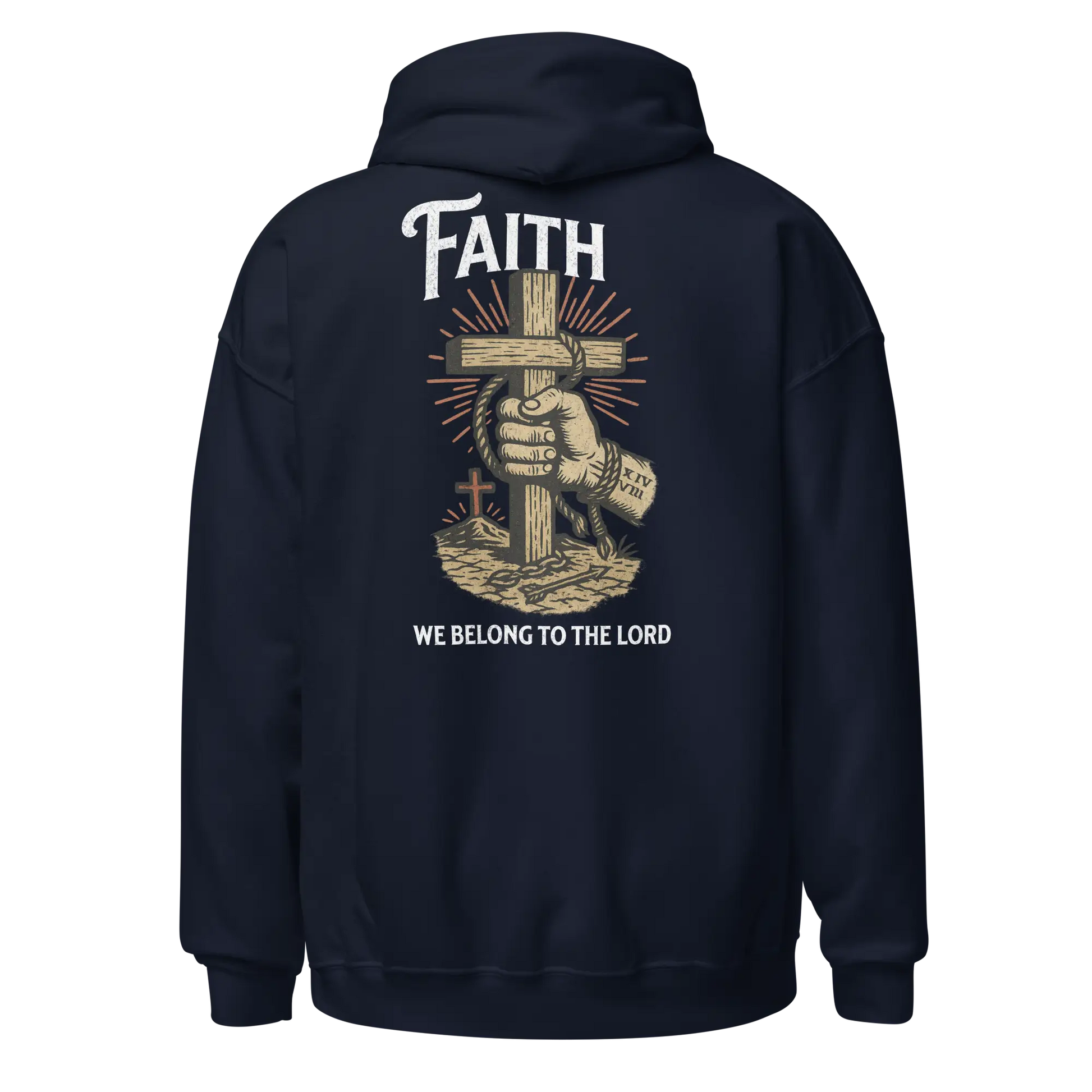 navy faith hoodie