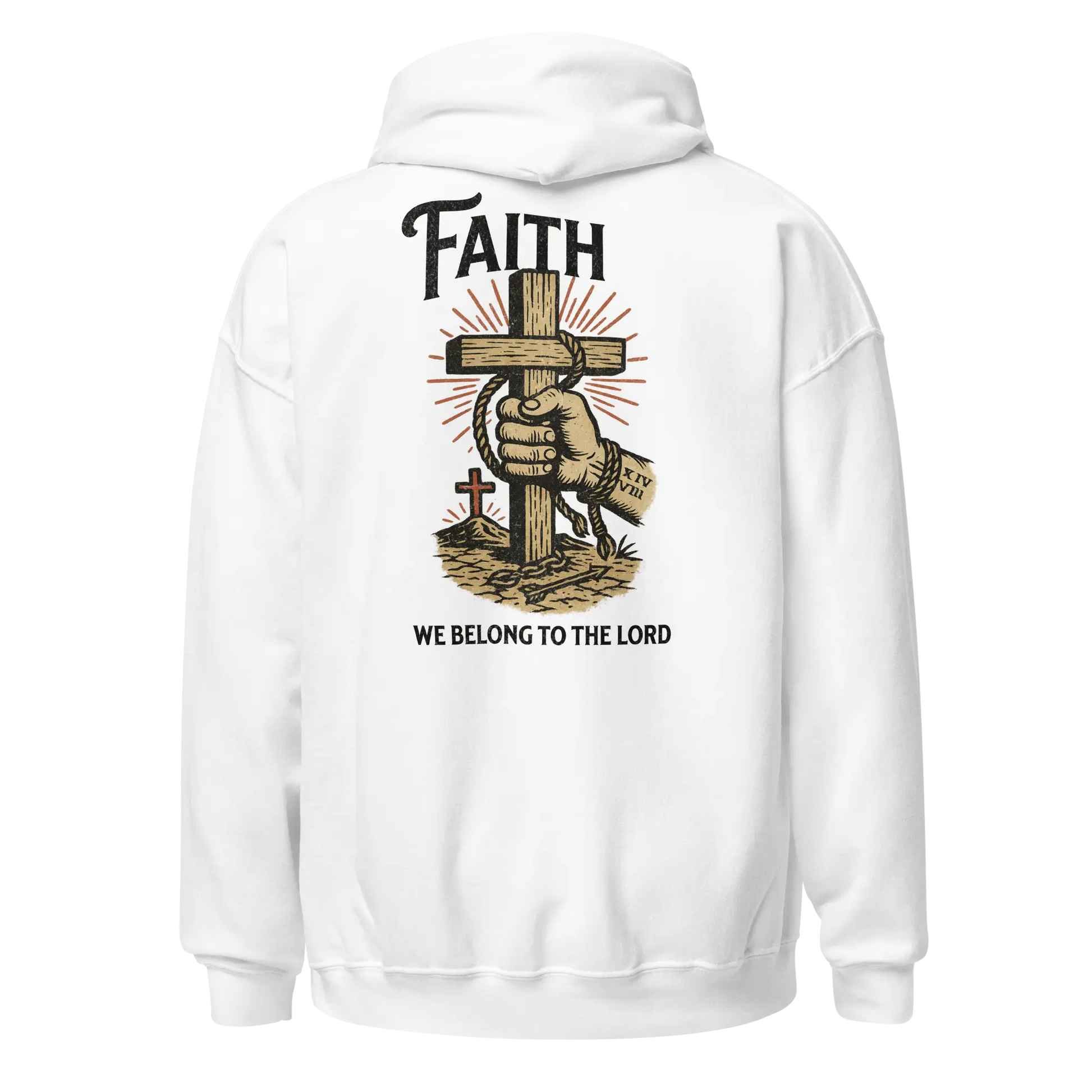white faith hoodie