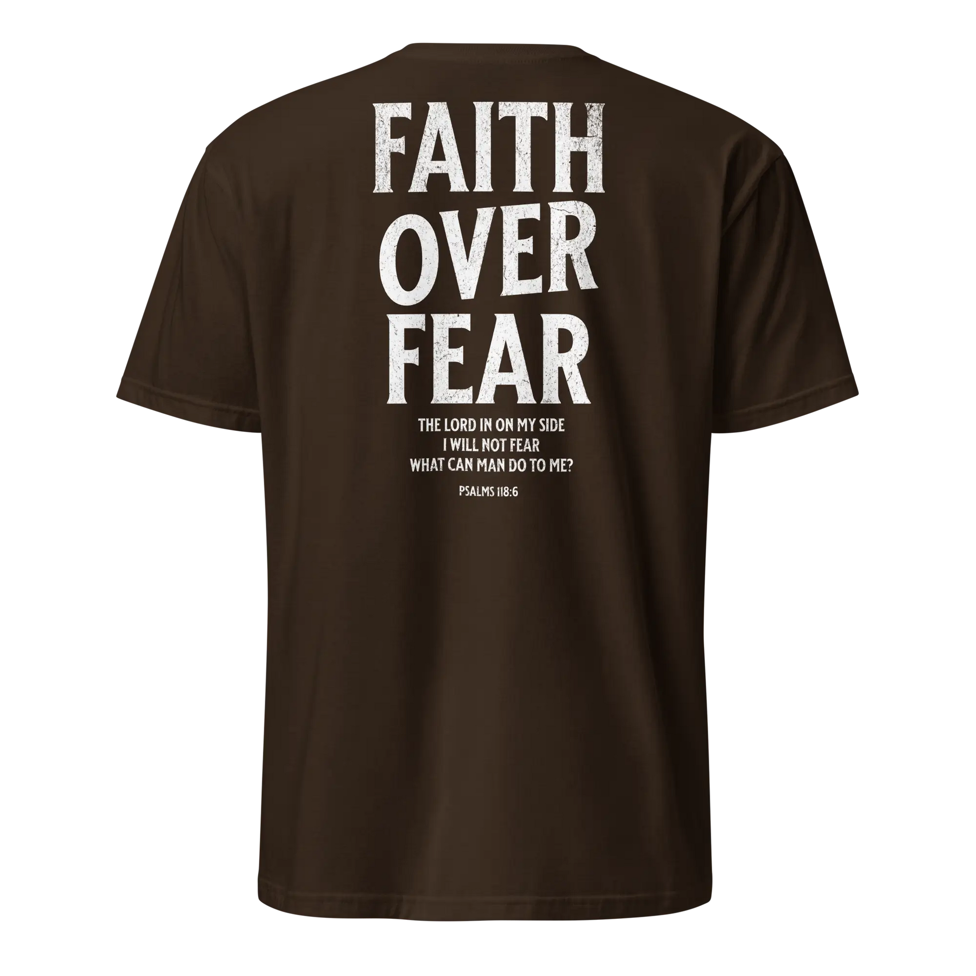 faith over fear brown shirt