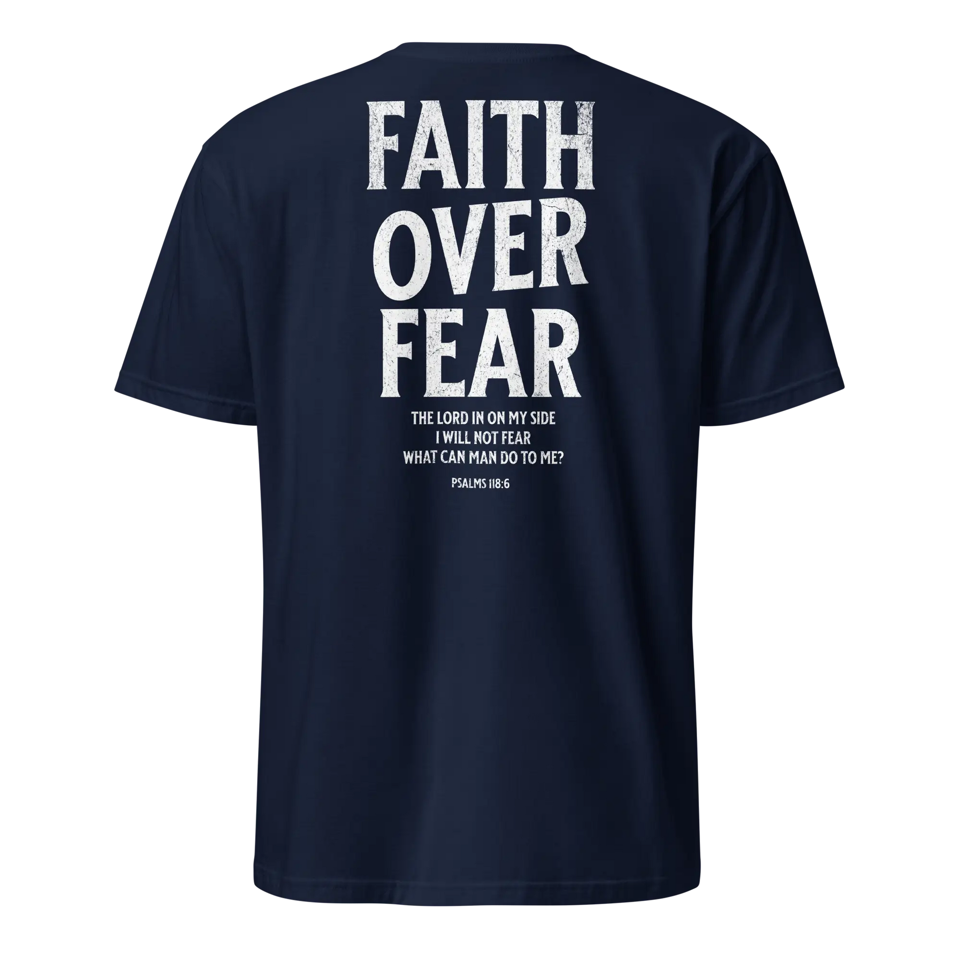 faith over fear navy shirt