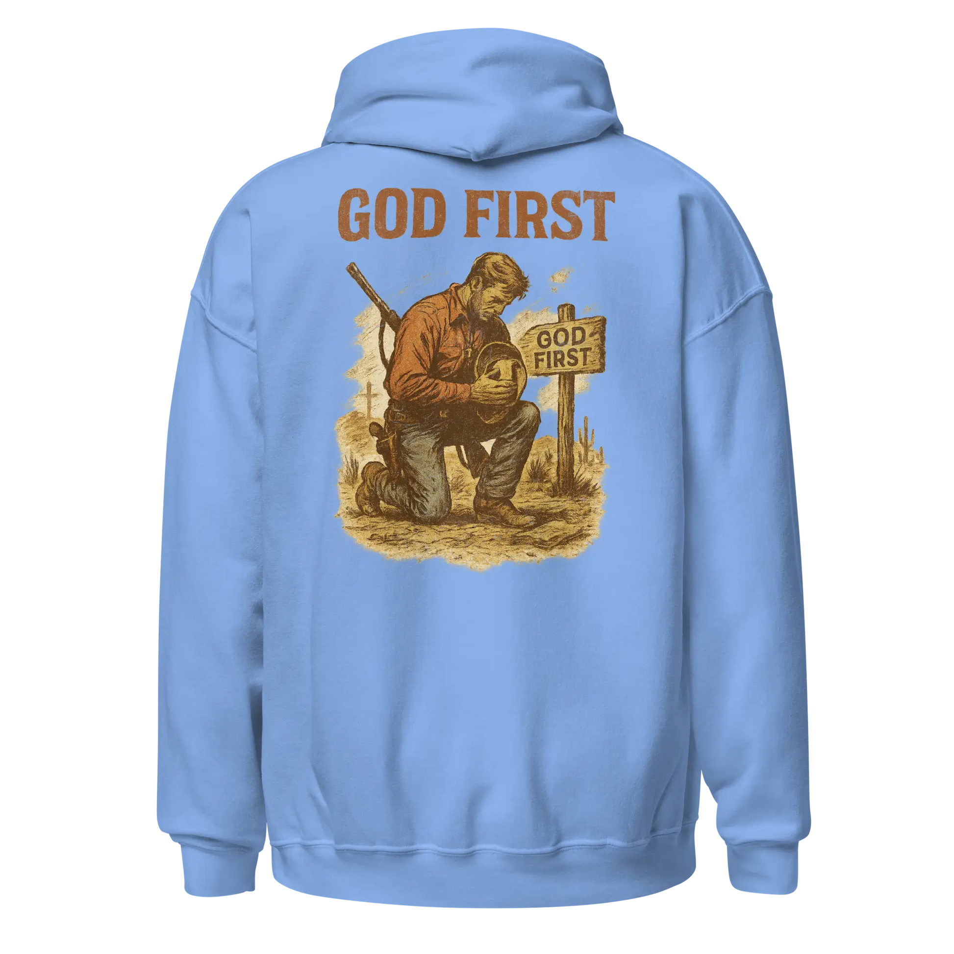 god first blue hoodie