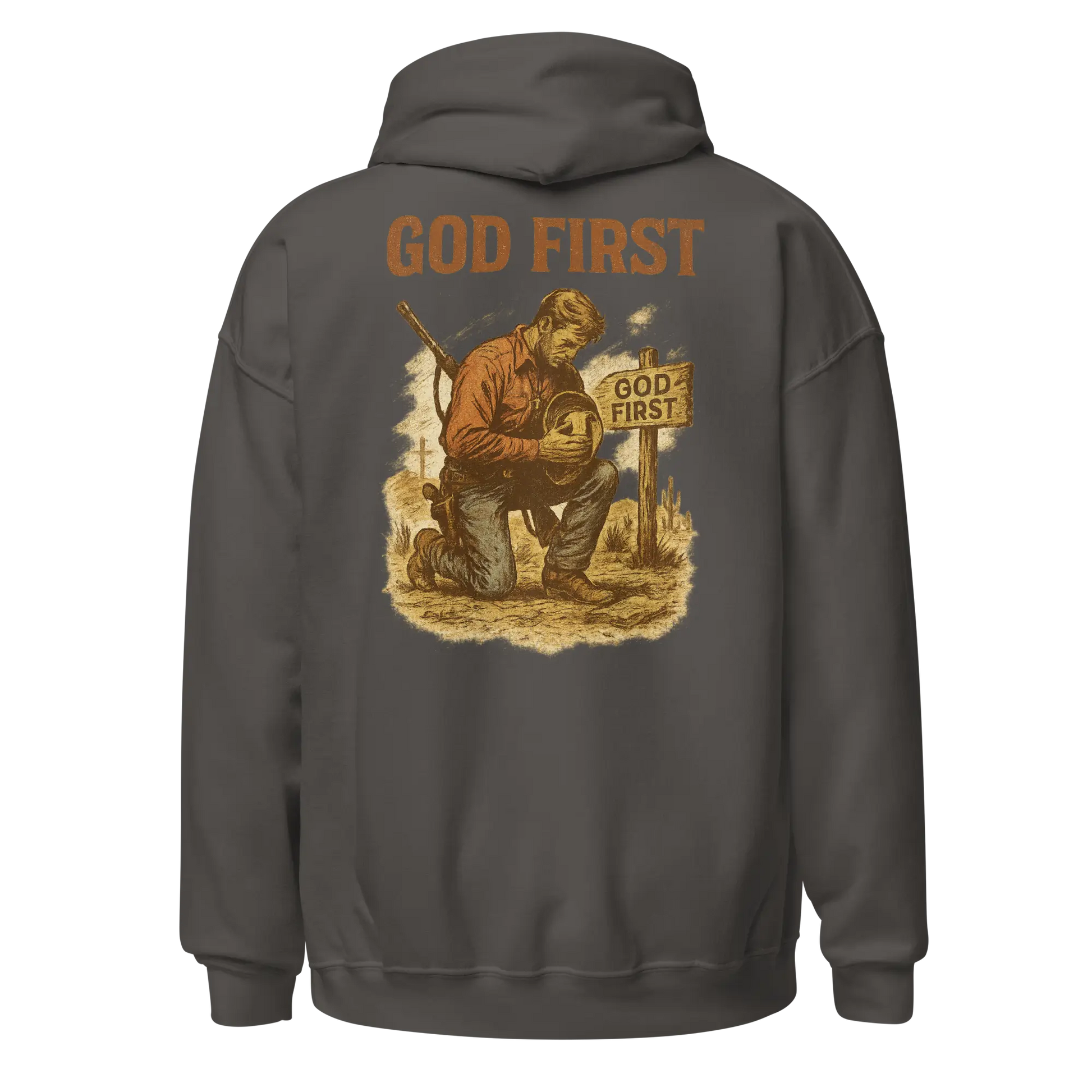 god first charcoal hoodie