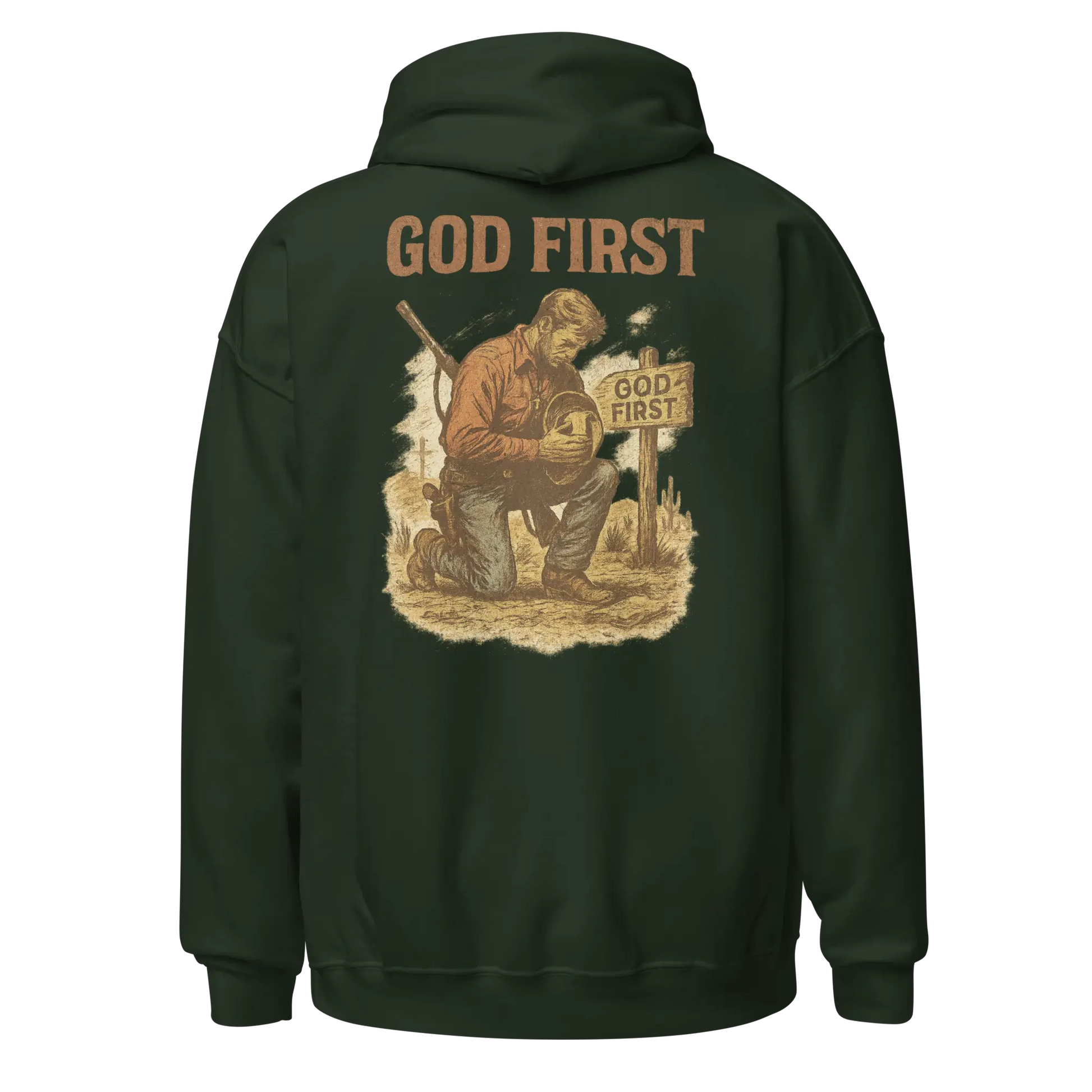 god first green hoodie