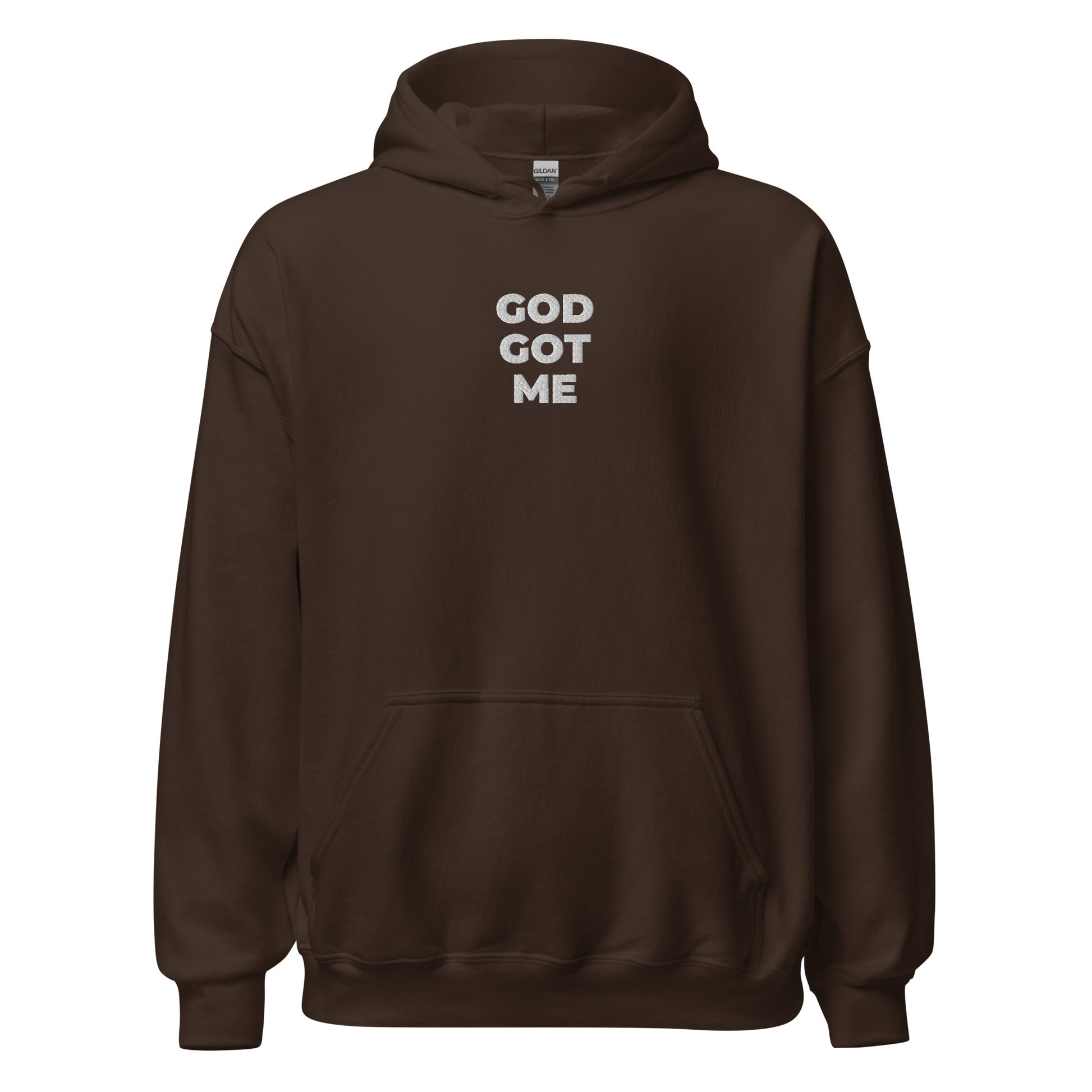 god got me hoodie chocolate