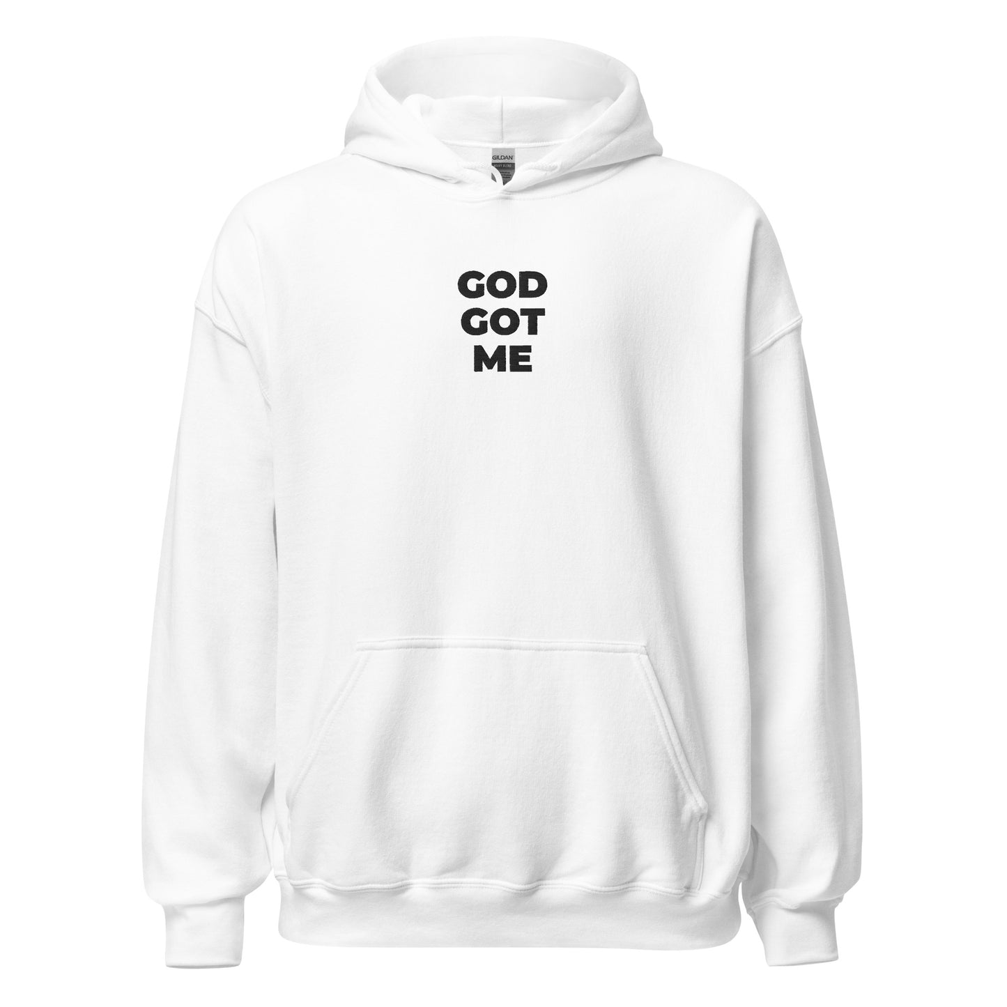 god got me hoodie white