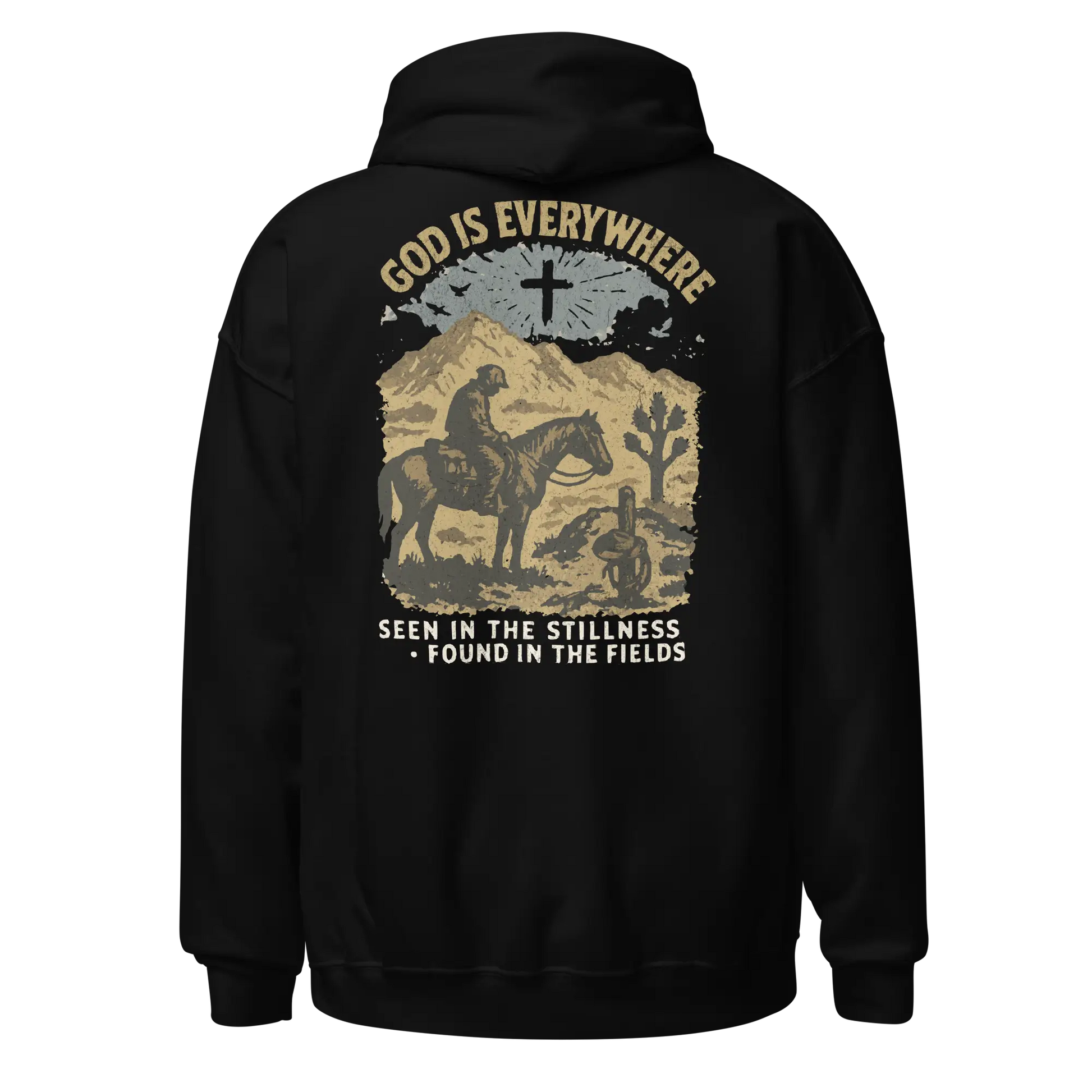 god is everywhere black hoodie