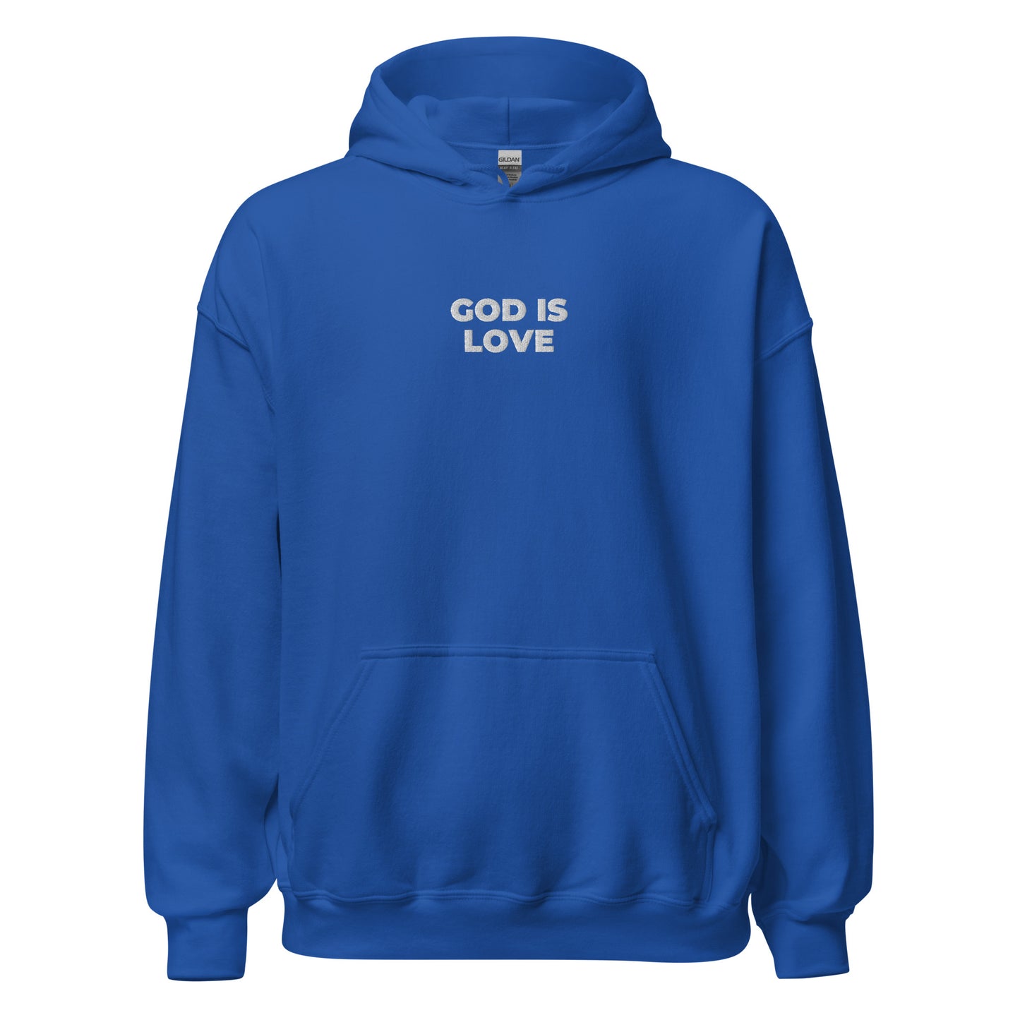 god is love hoodie blue