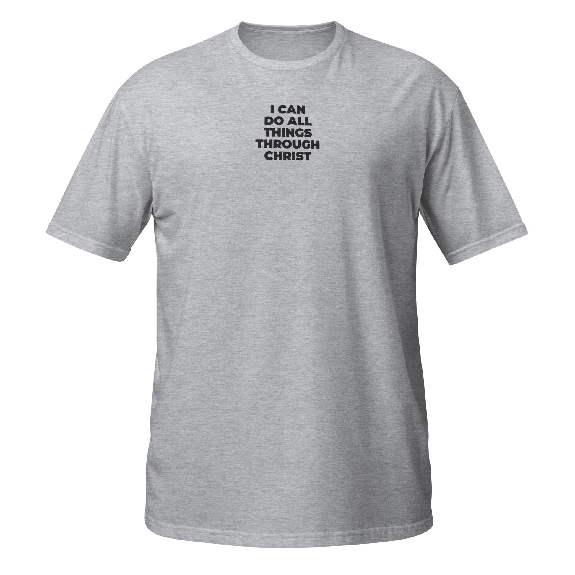 i can do all things through christ shirt grey