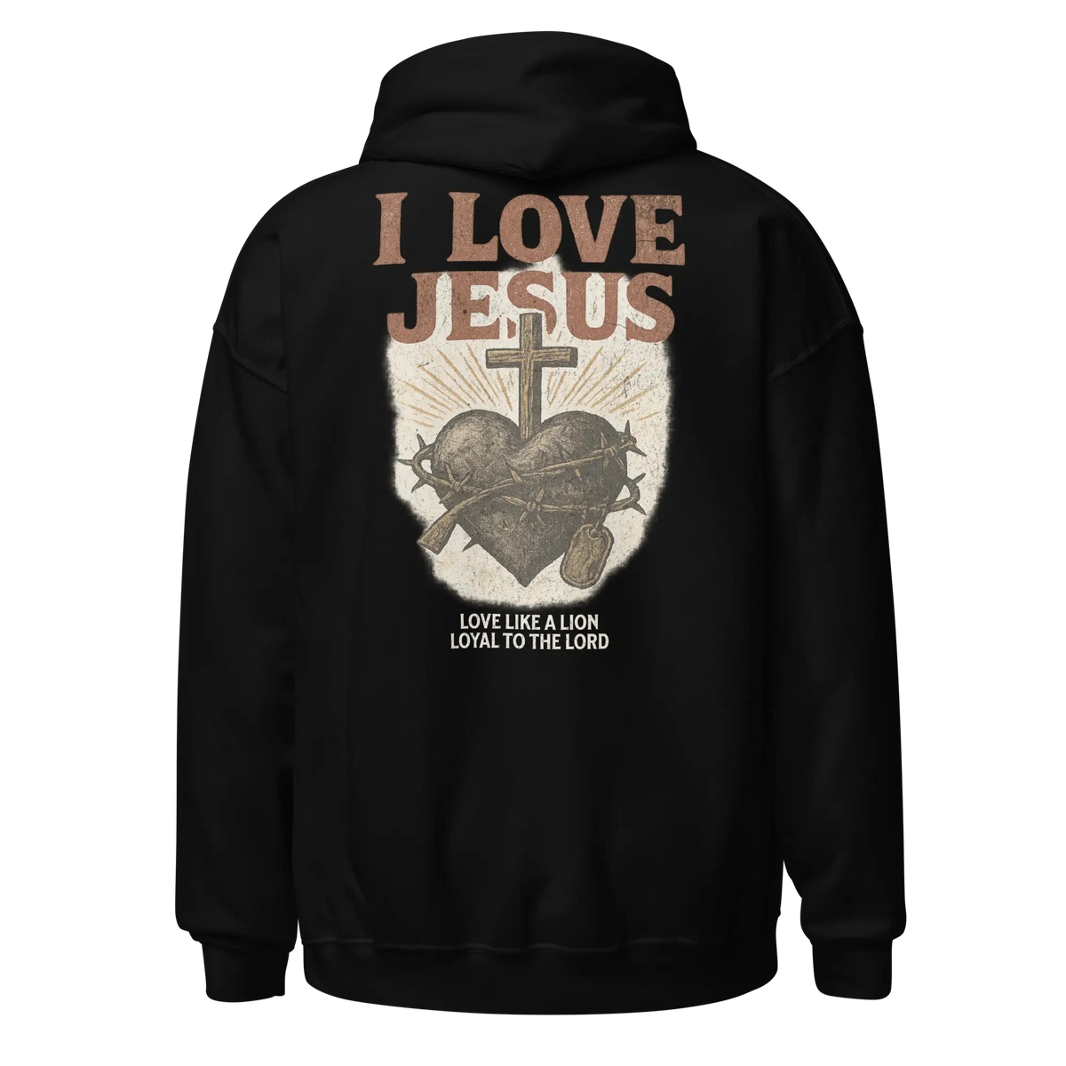 I love jesus black hoodie