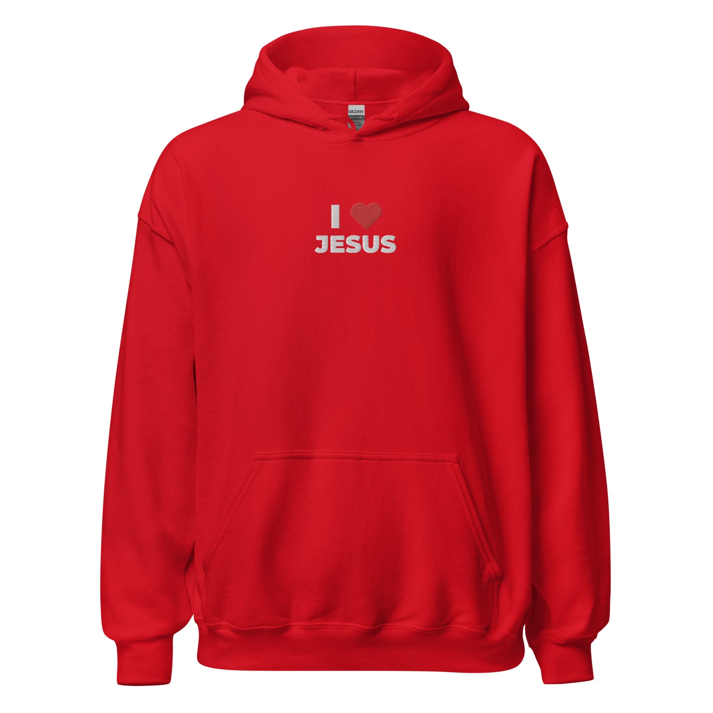 i love jesus hoodie red