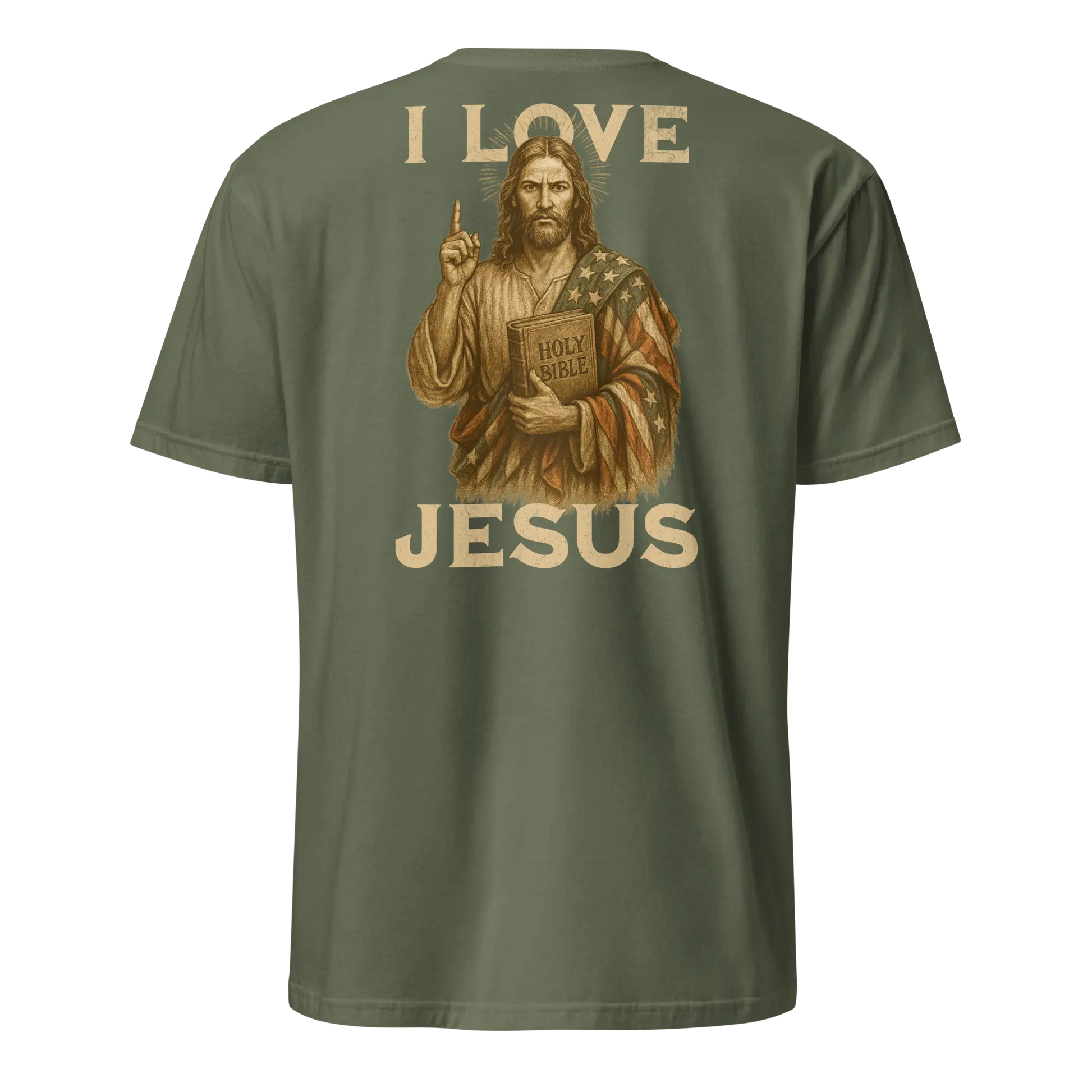 I love jesus green shirt