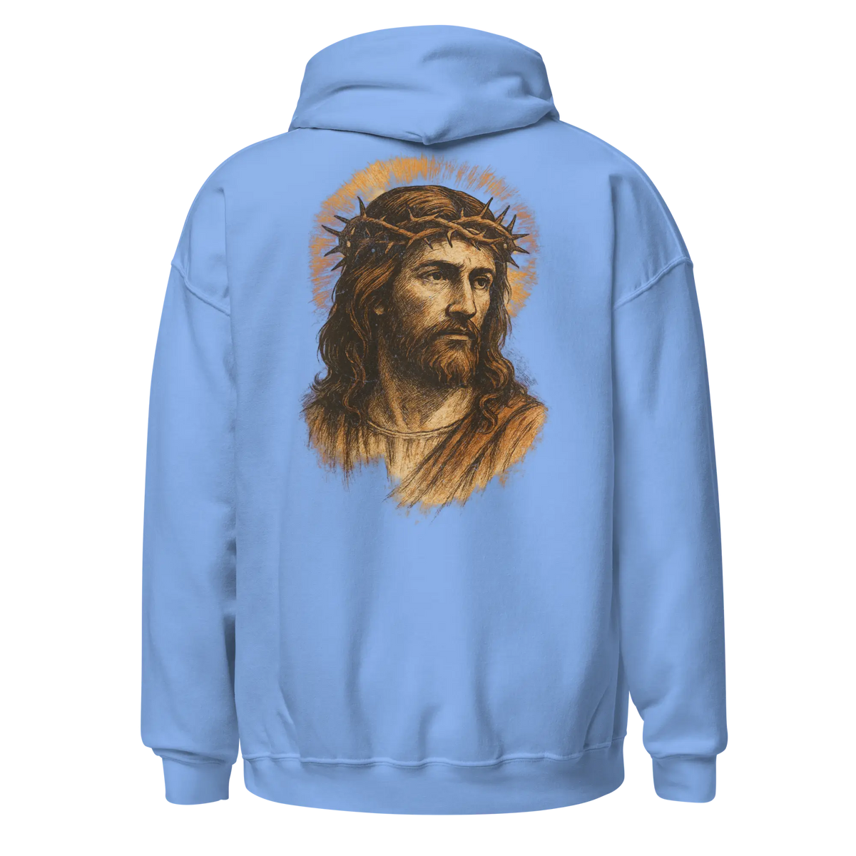 jesus christ blue hoodie
