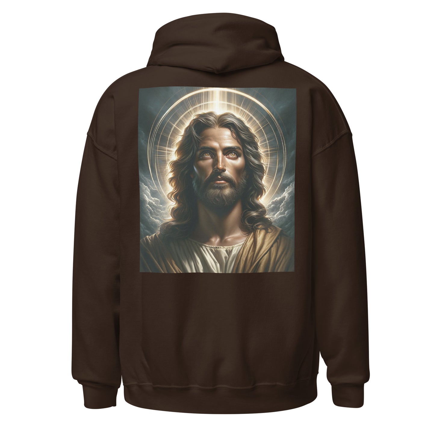 jesus christ hoodie chocolate